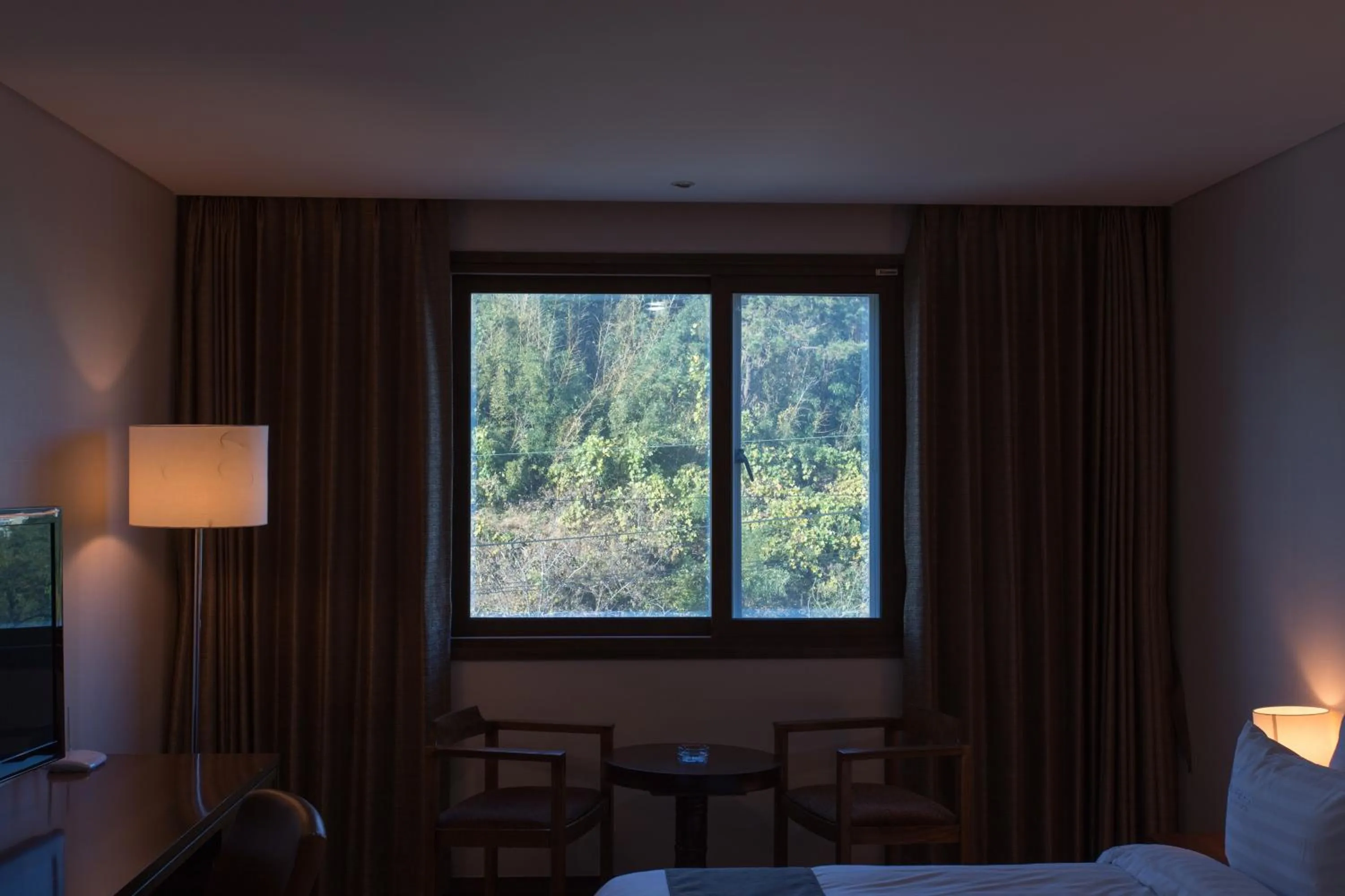 Bed in Yeosu Narsha Hotel