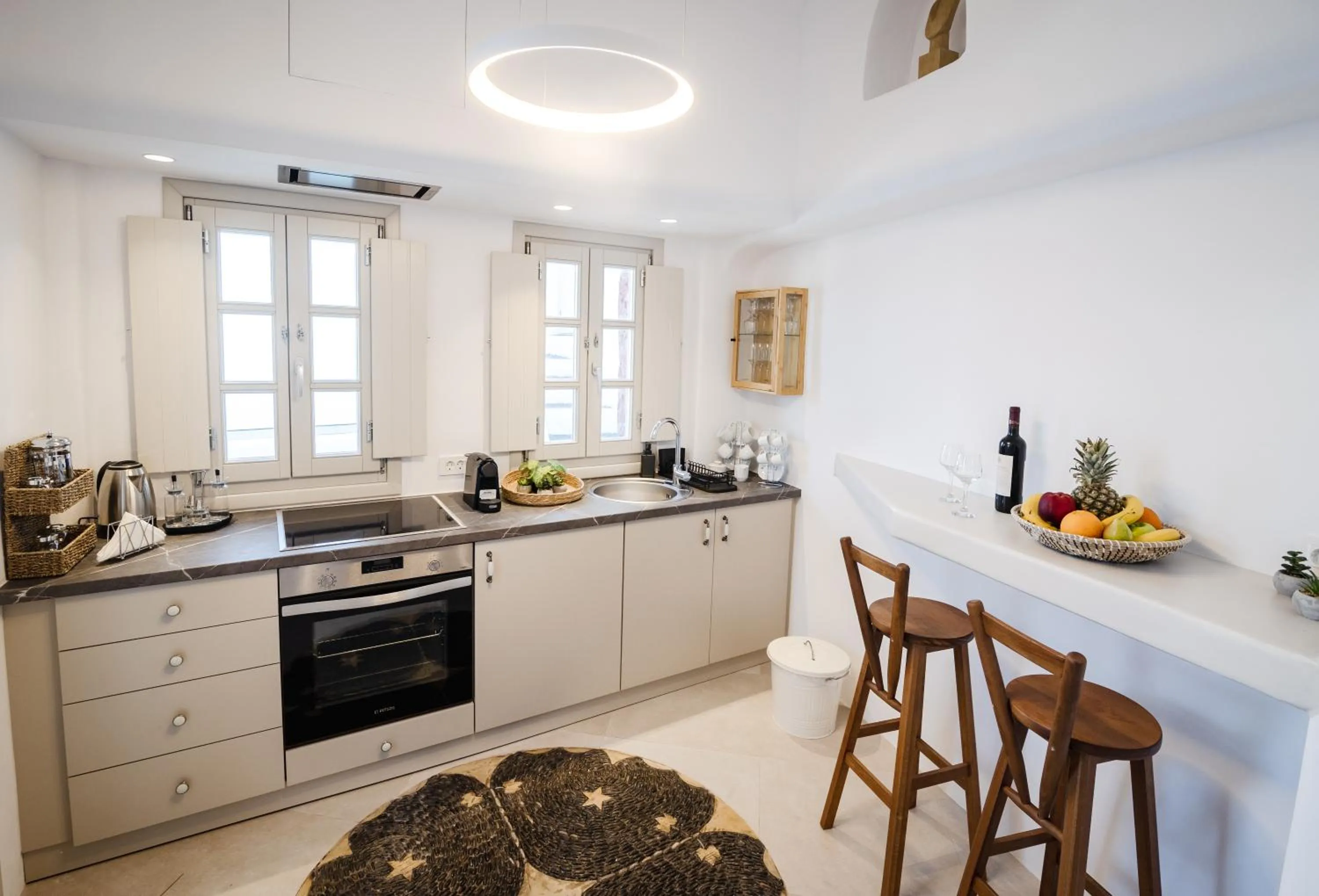kitchen in Oia Mare Villas