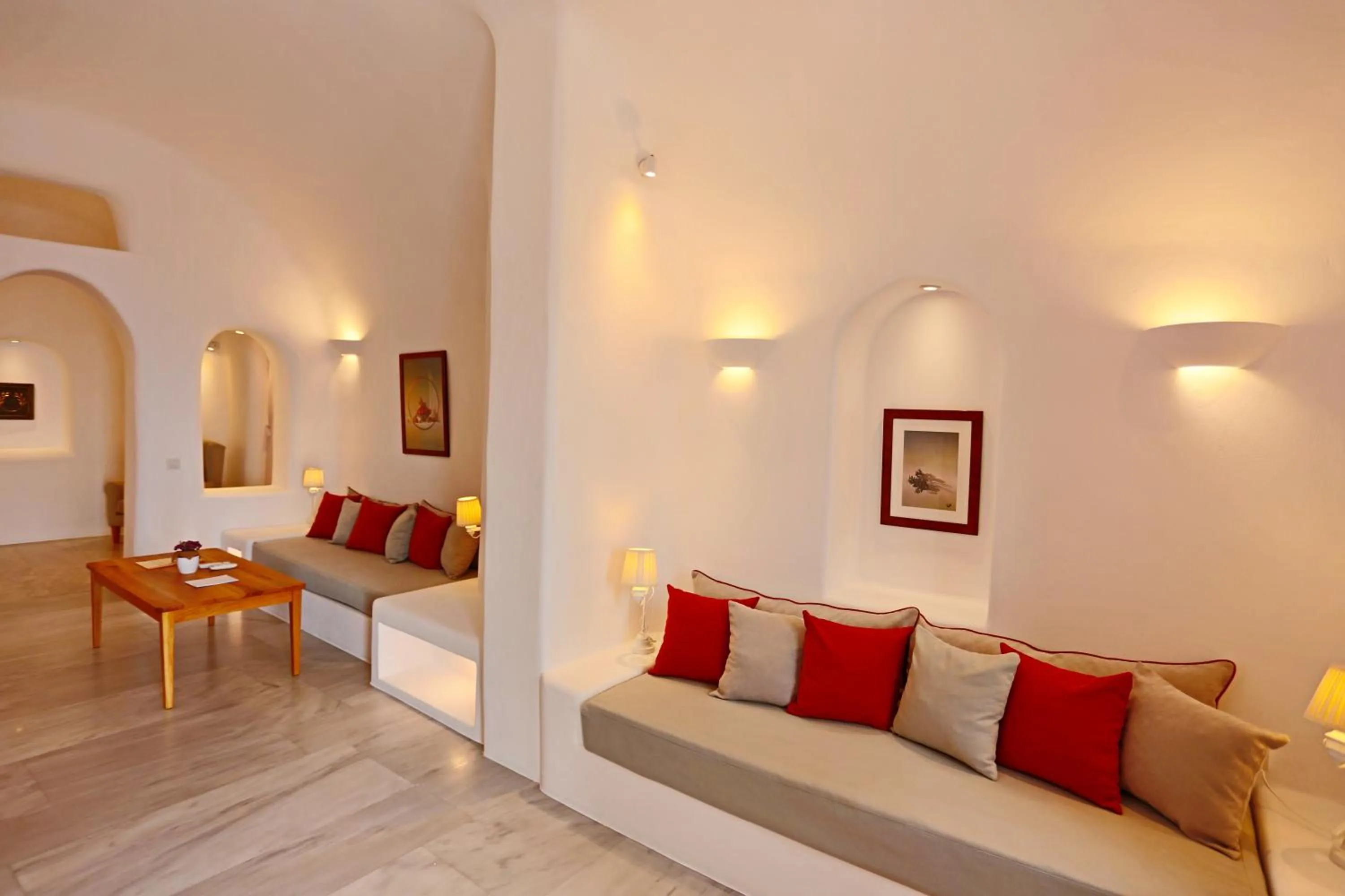 Seating area in Oia Mare Villas