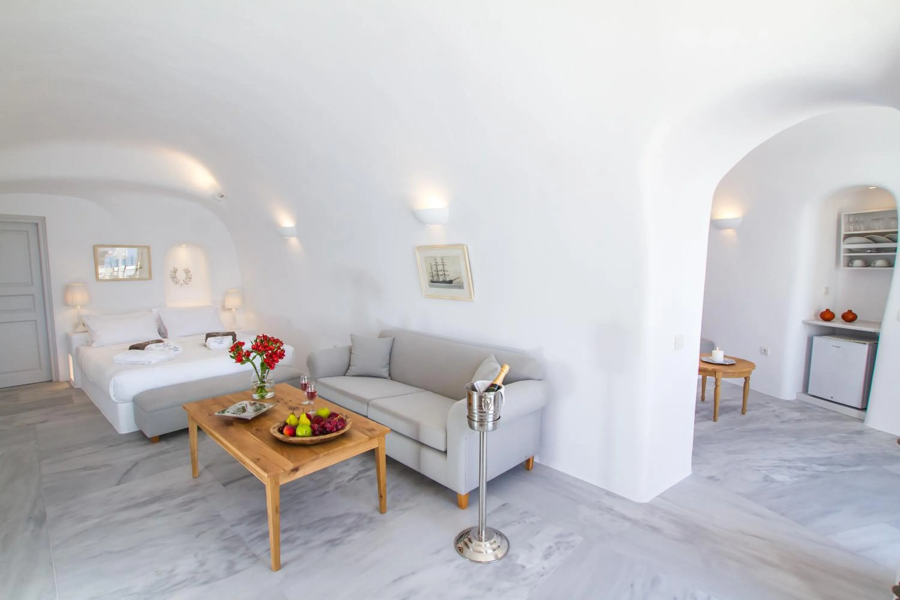 View (from property/room), Bed in Oia Mare Villas