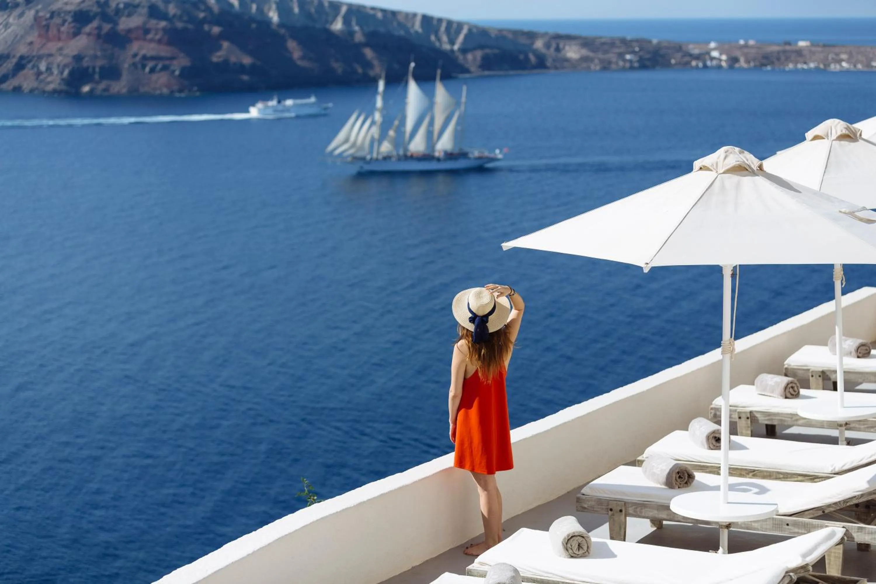 Patio in Oia Mare Villas