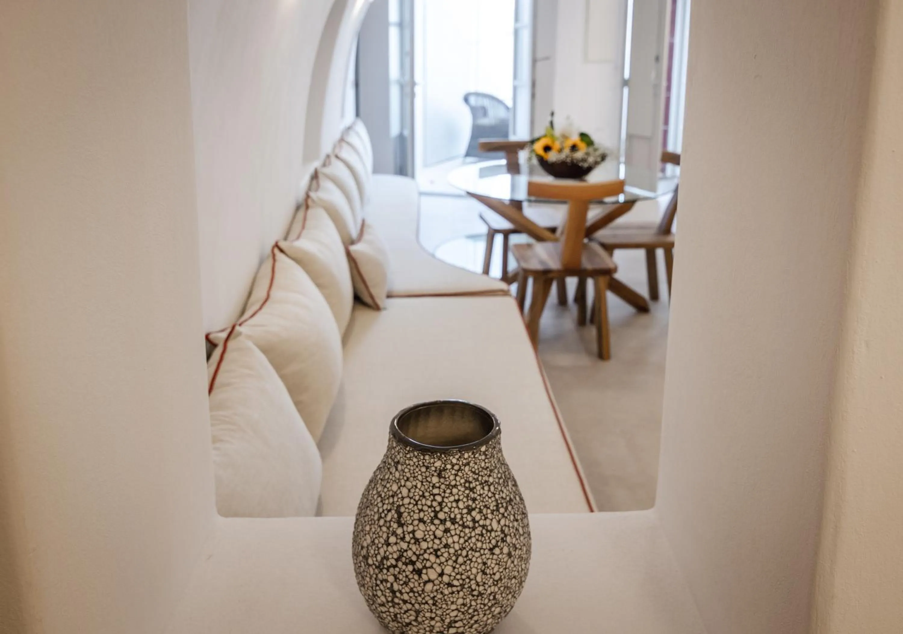 Seating area in Oia Mare Villas