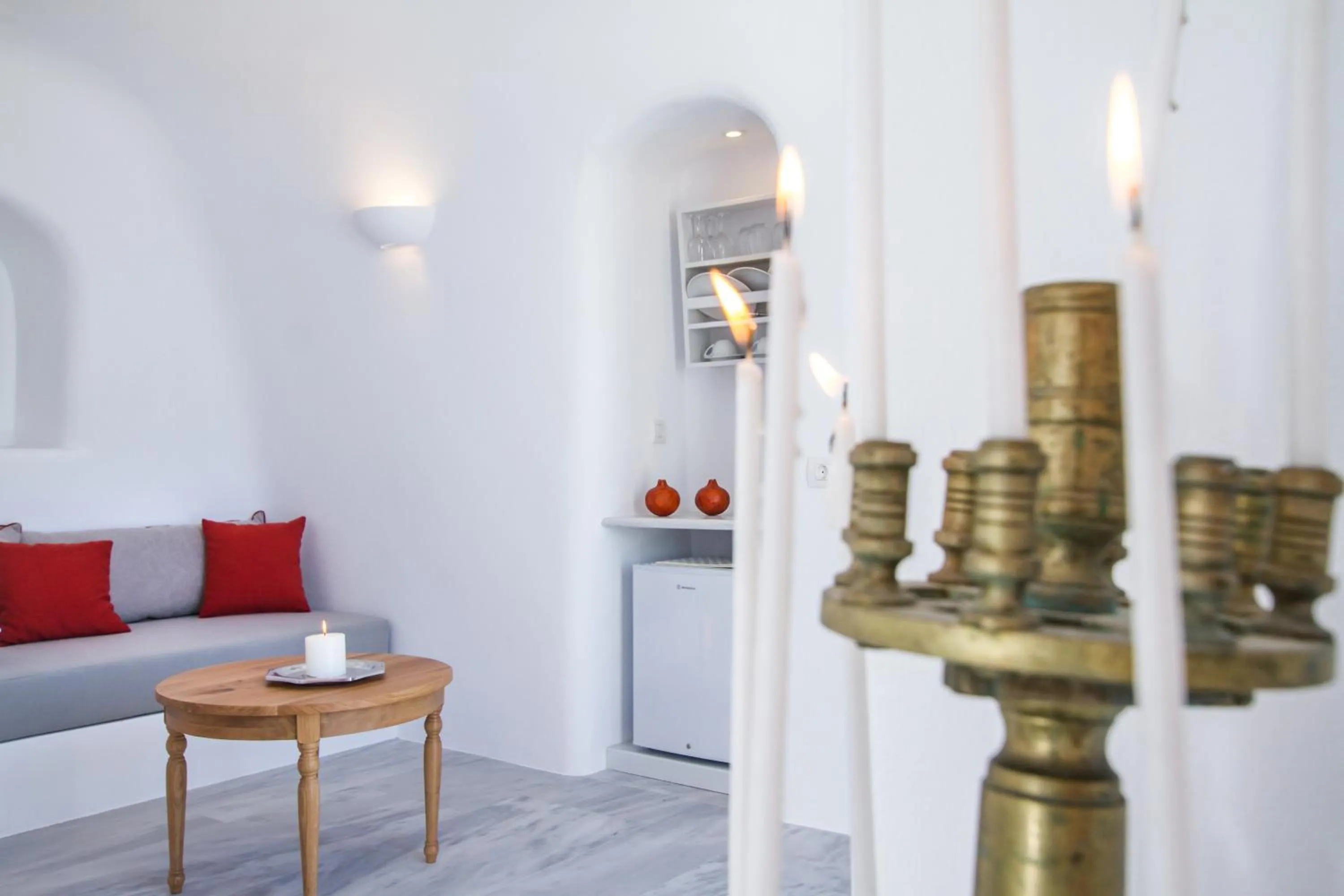 Living room in Oia Mare Villas
