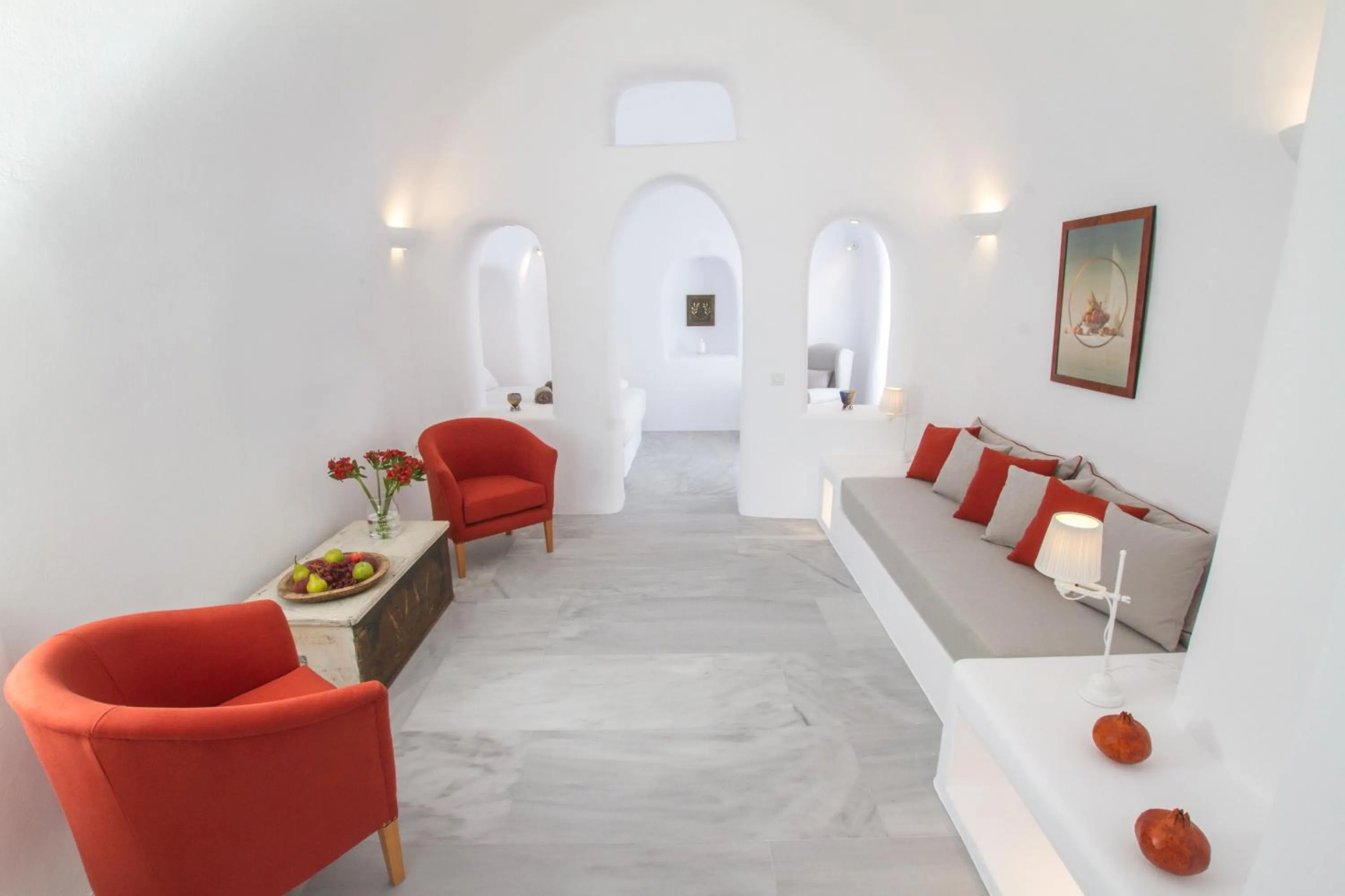 Seating area in Oia Mare Villas