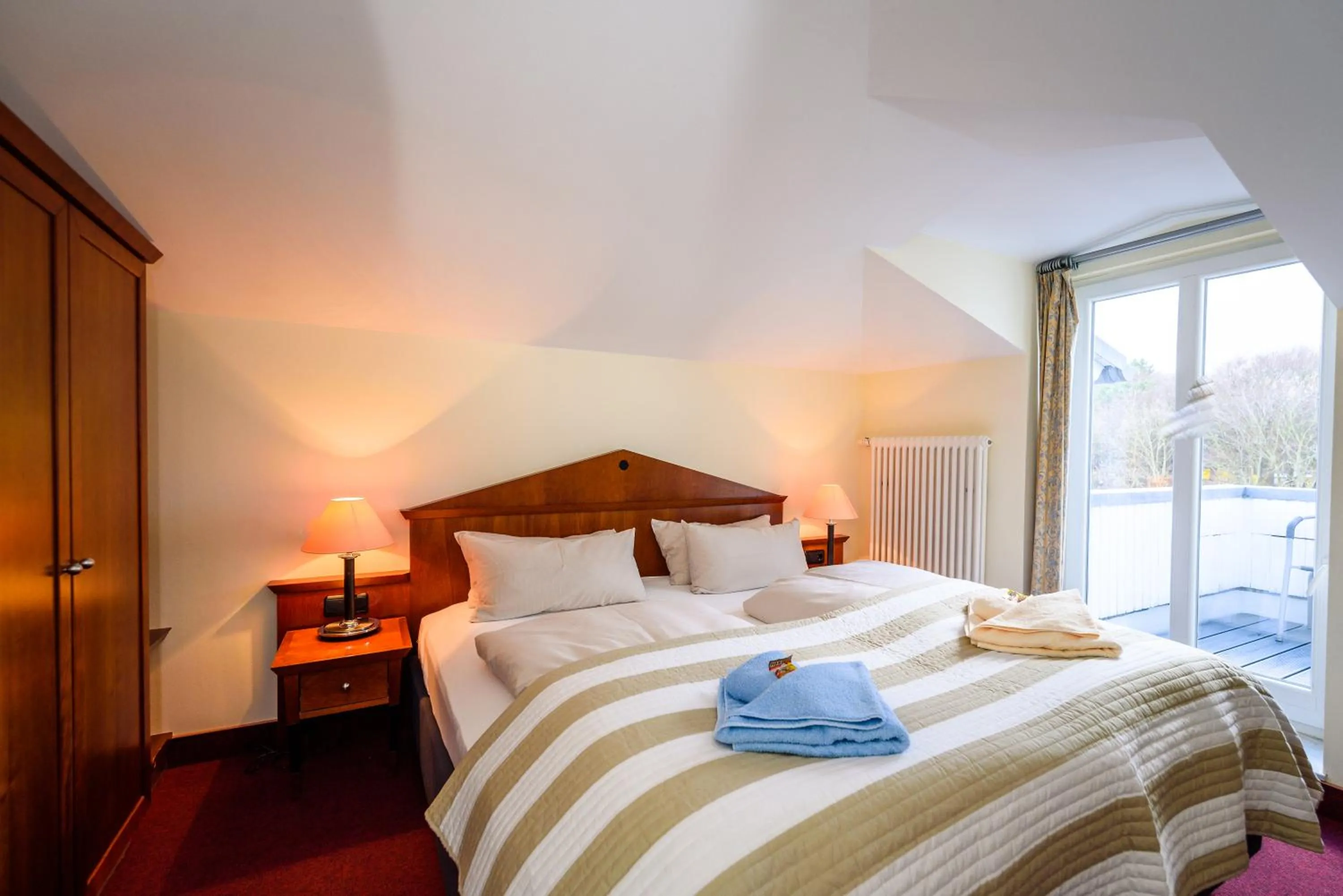 Bed in Aparthotel Seeschlösschen