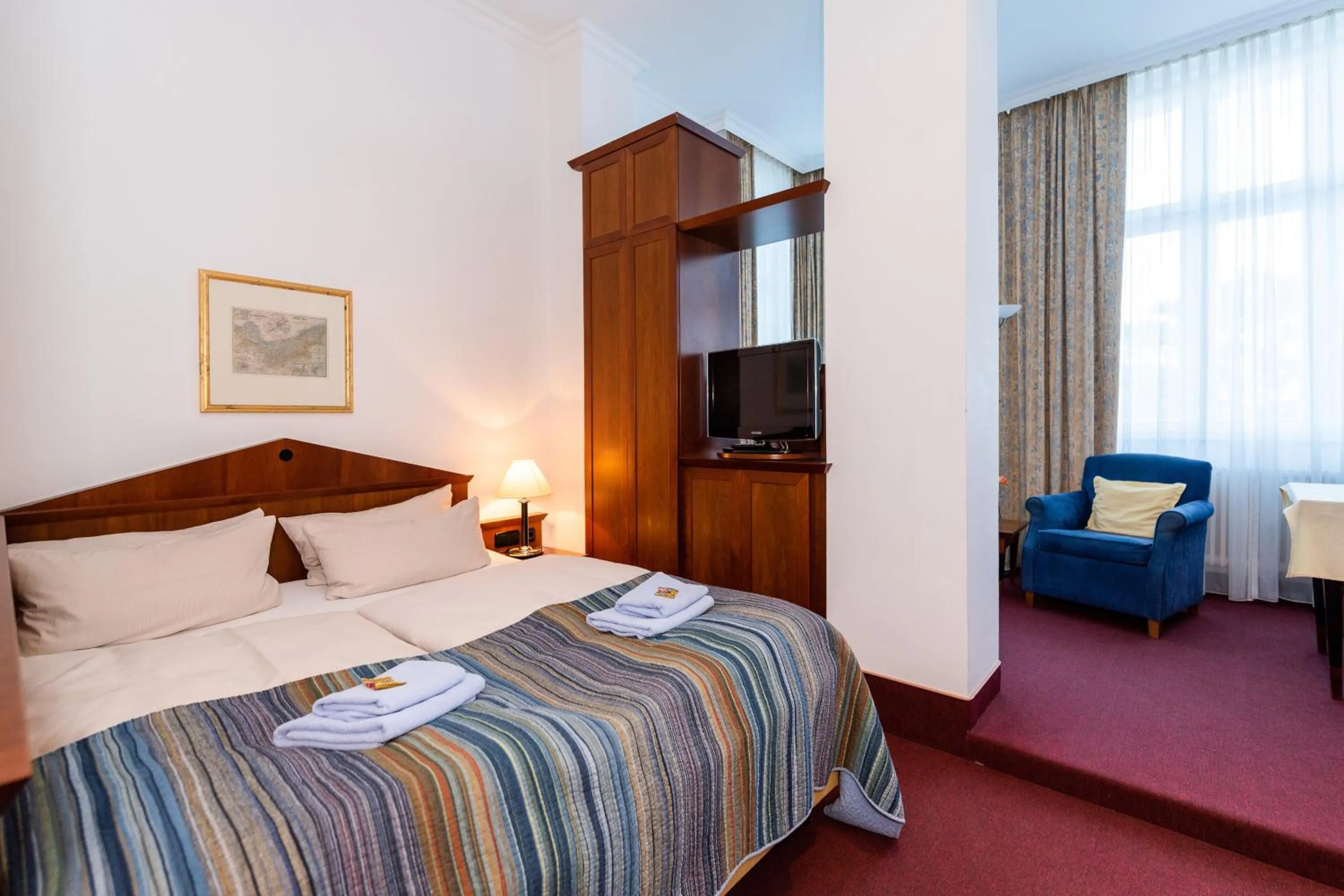 Bed in Aparthotel Seeschlösschen