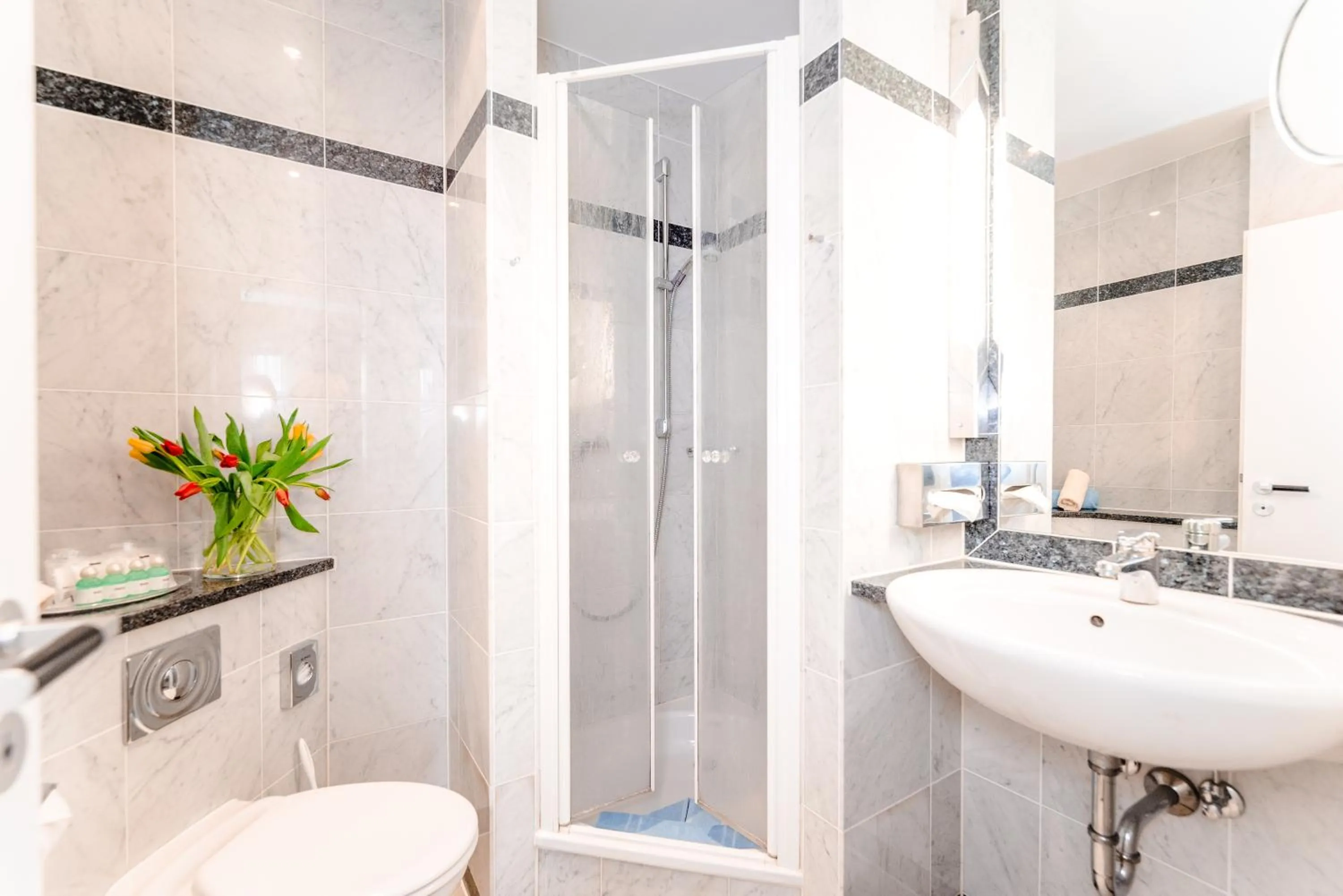 Shower in Aparthotel Seeschlösschen