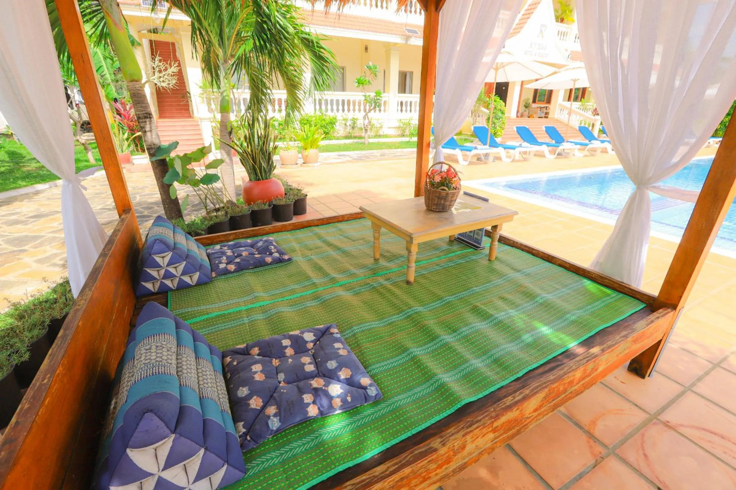 Patio in Riviera Hotel & Resort Kep