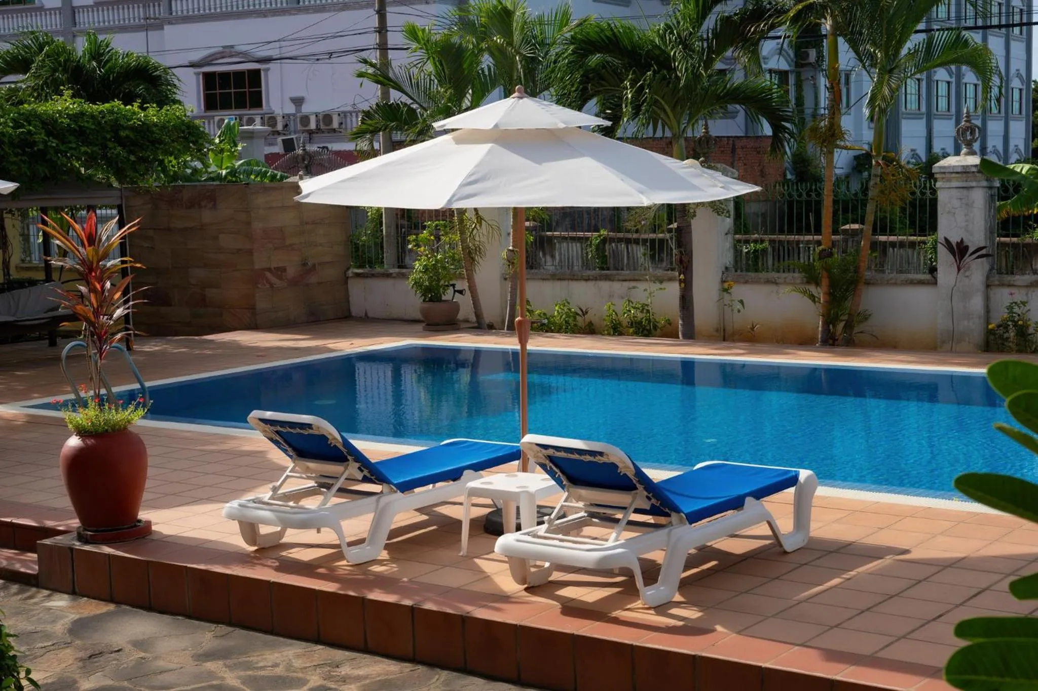 sunbed in Riviera Hotel & Resort Kep