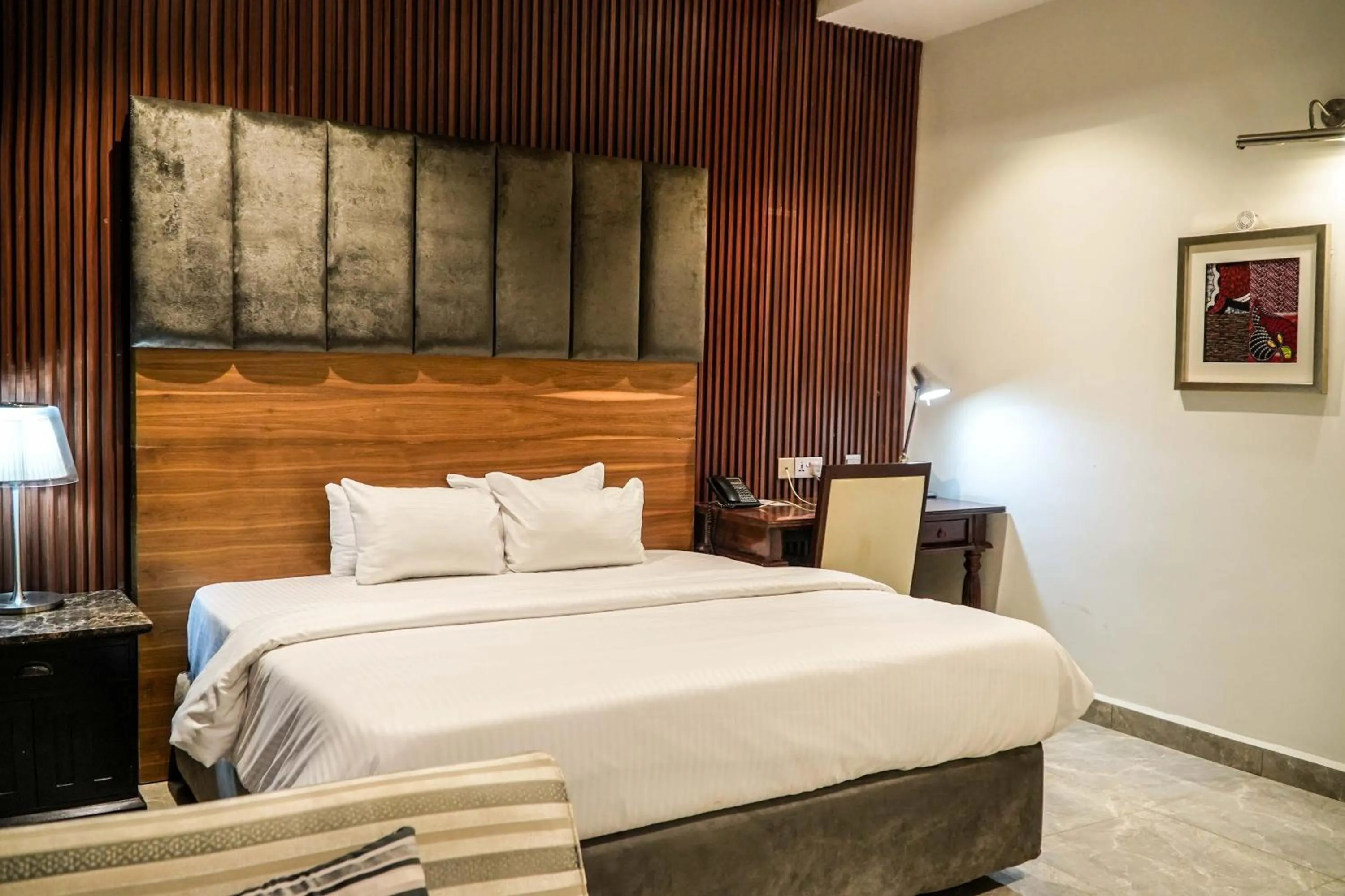 View (from property/room), Bed in Amor Hotels Abuja