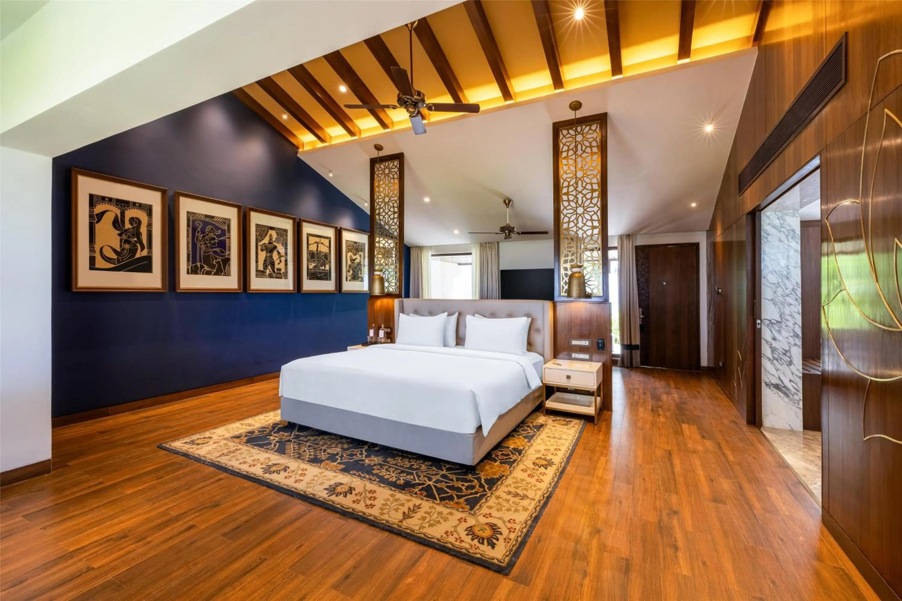Photo of the whole room, Bed in Radisson Blu Resort Temple Bay Mamallapuram