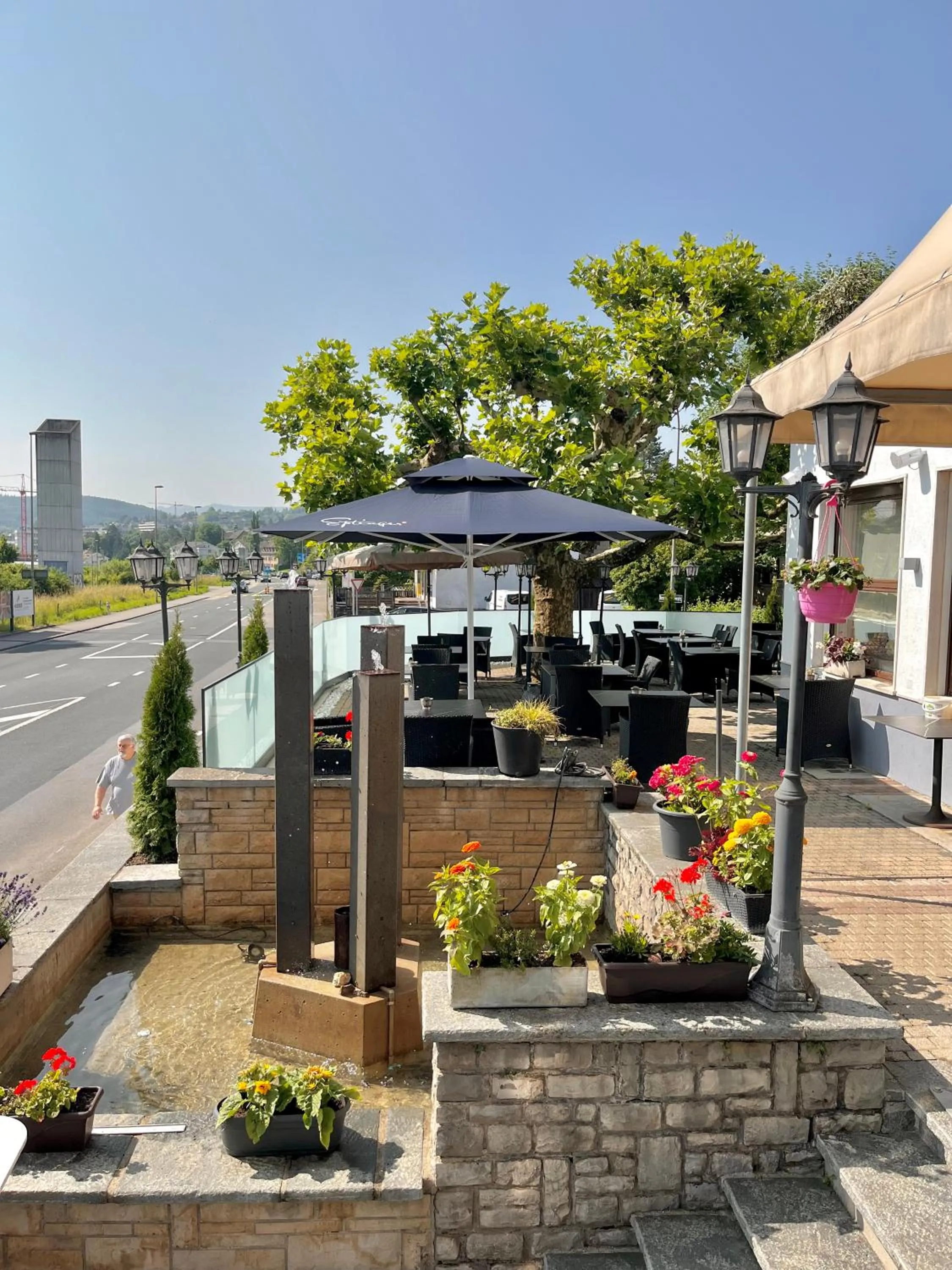 Garden view in Seiler's Hotel