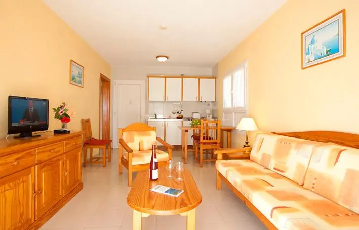 Living room in Bungalows Playa Limones