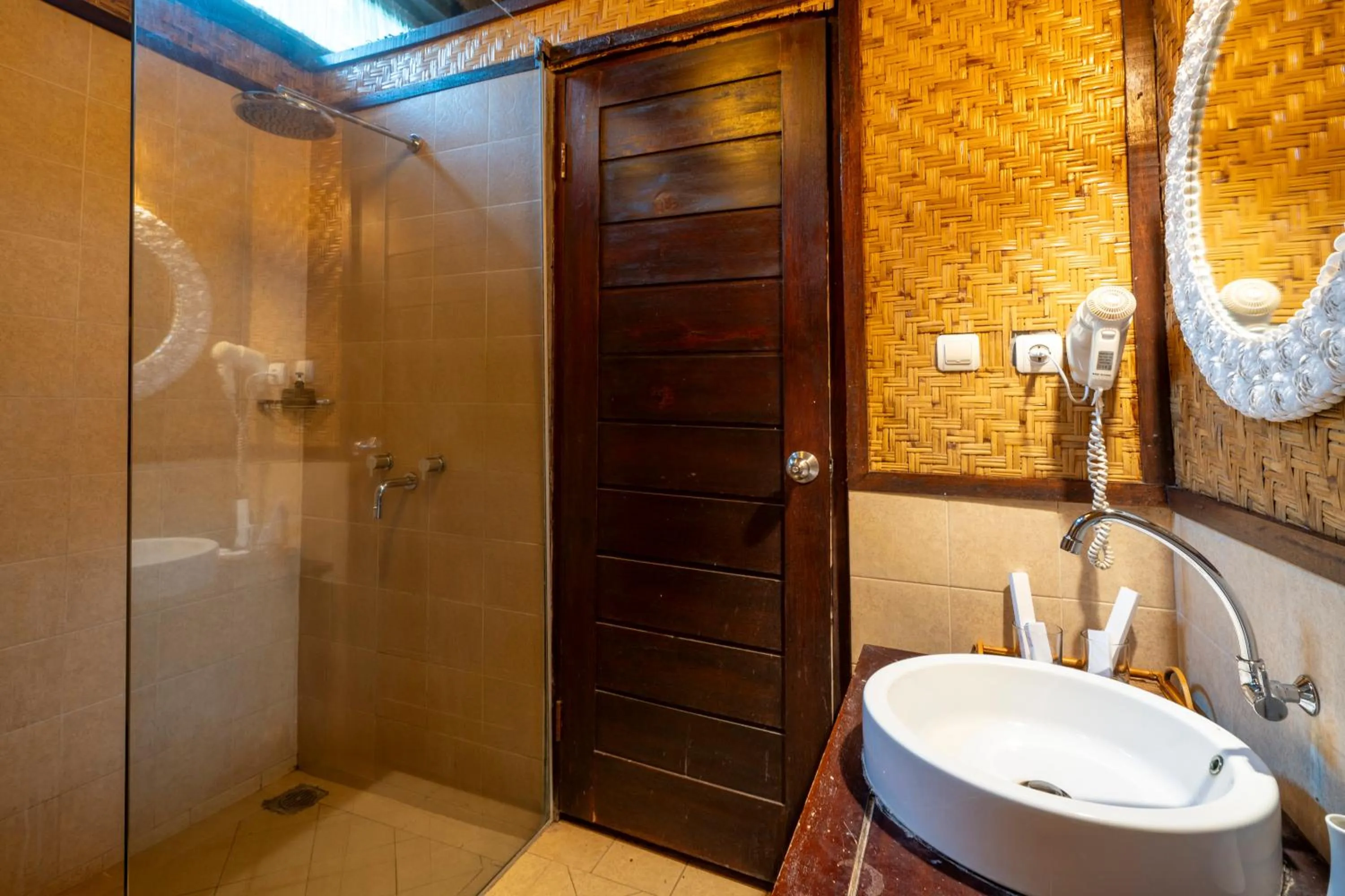 Shower in Samawa Seaside Resort