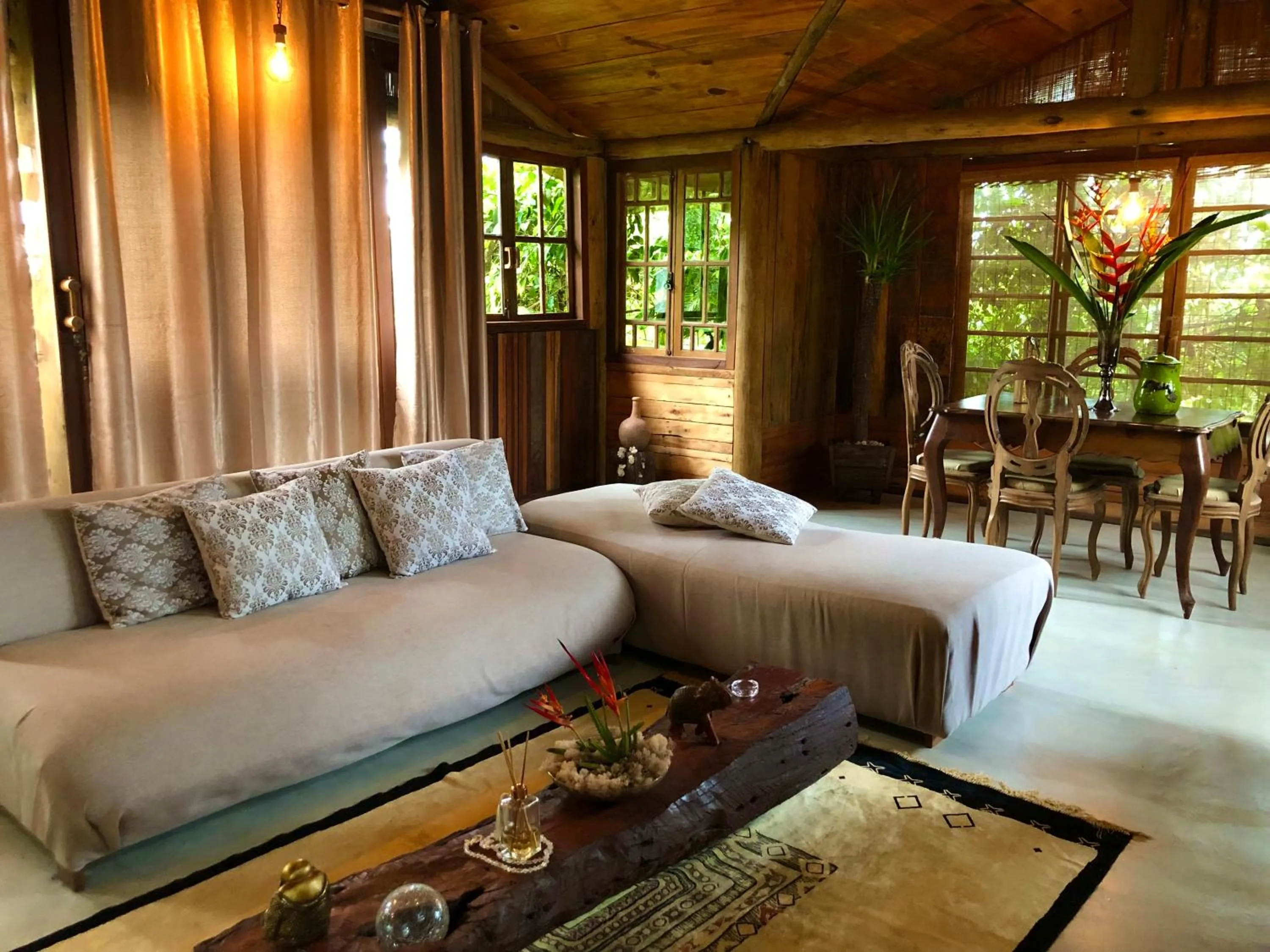 Living room in Eliza, Bangalô vista mar em Trancoso