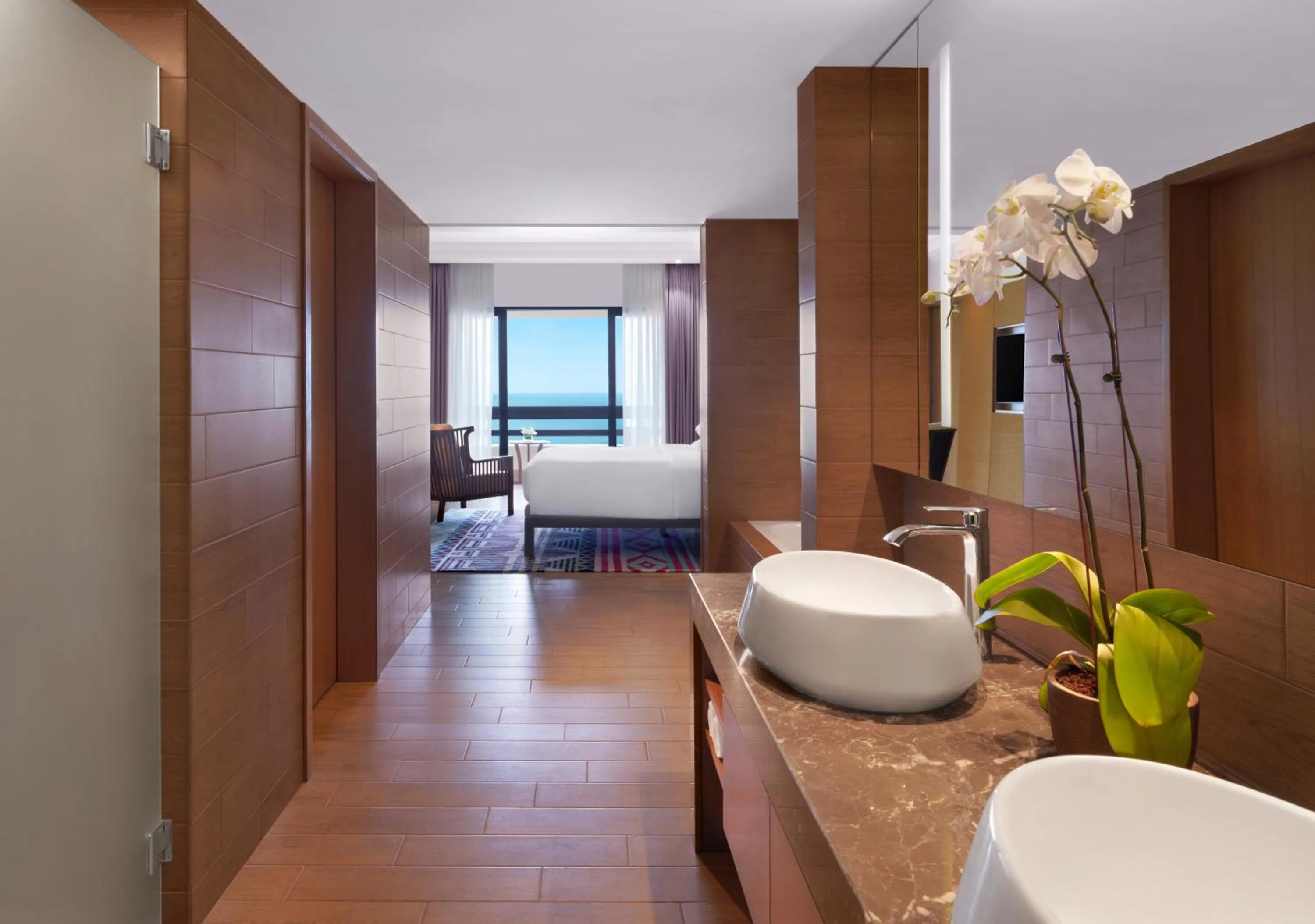 Bathroom, Bed in Hyatt Regency Kuantan Resort