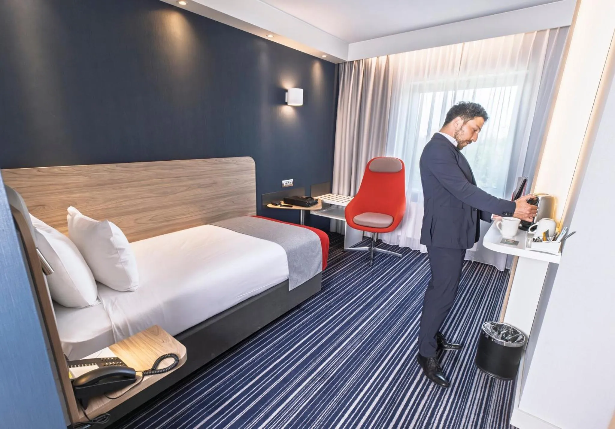 Photo of the whole room, Bed in Holiday Inn Express Geneva Airport by IHG