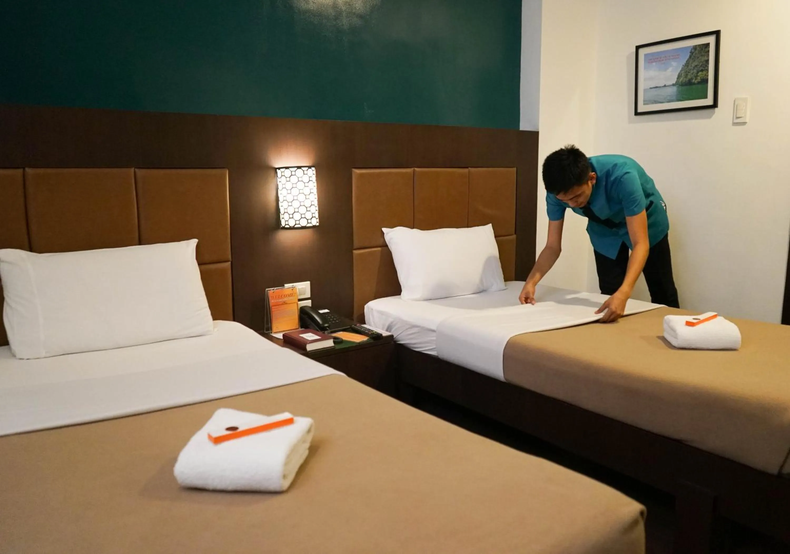 Bed in Tacloban Plaza Hotel