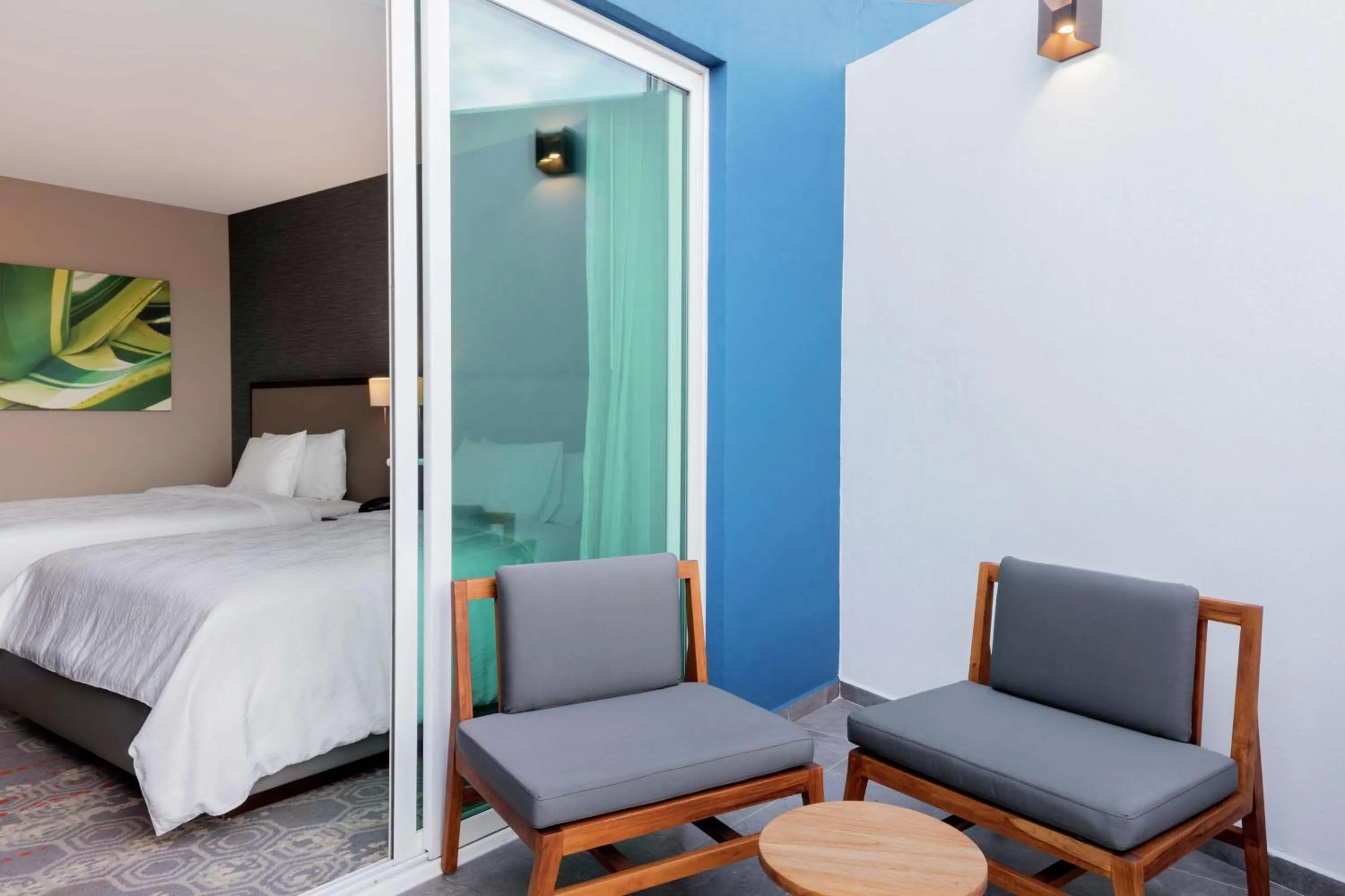 View (from property/room), Bed in Hilton Garden Inn Salamanca