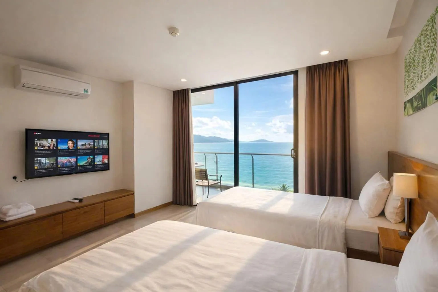 Bed in Holi Beach Hotel & Apartments