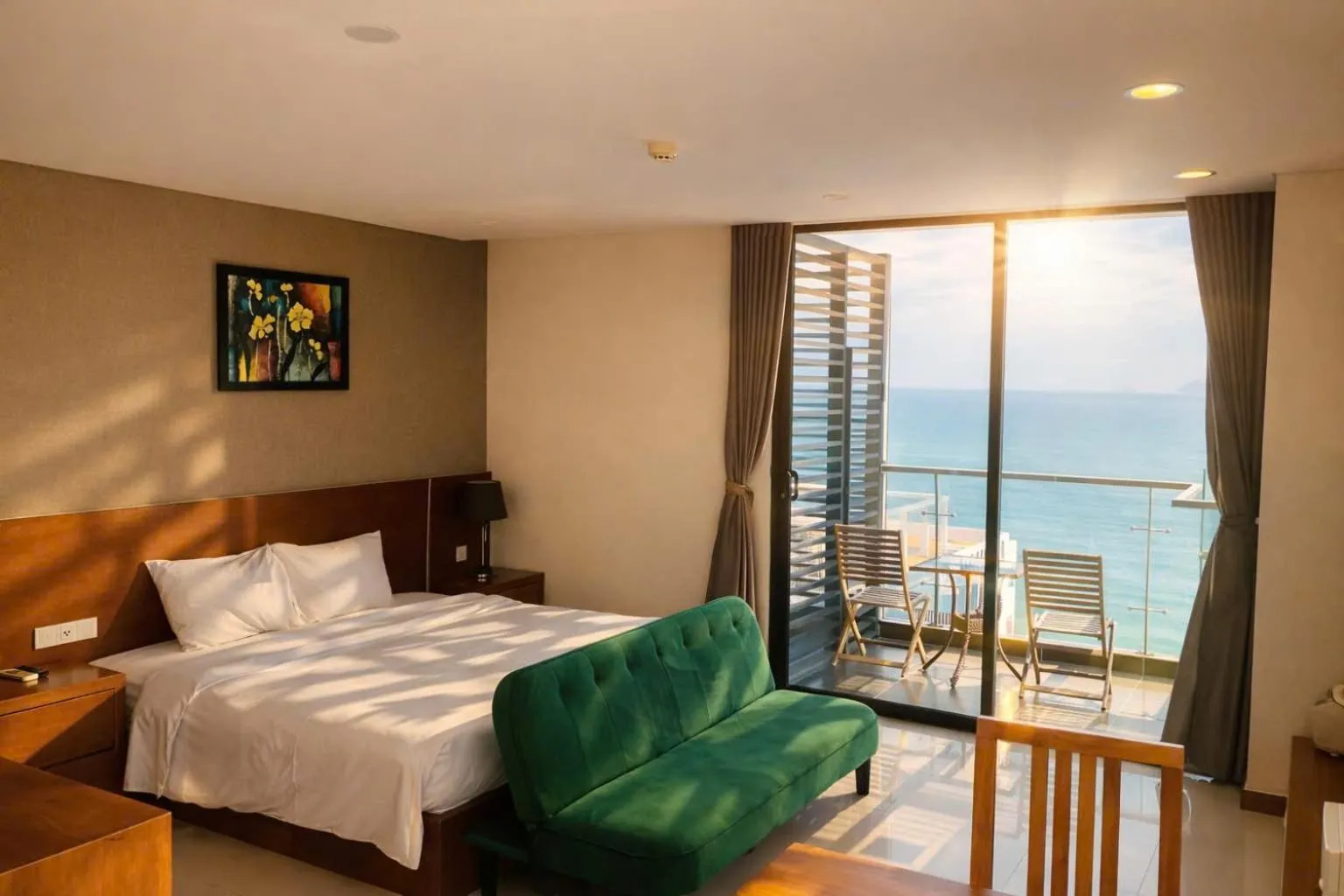 Bed in Holi Beach Hotel & Apartments