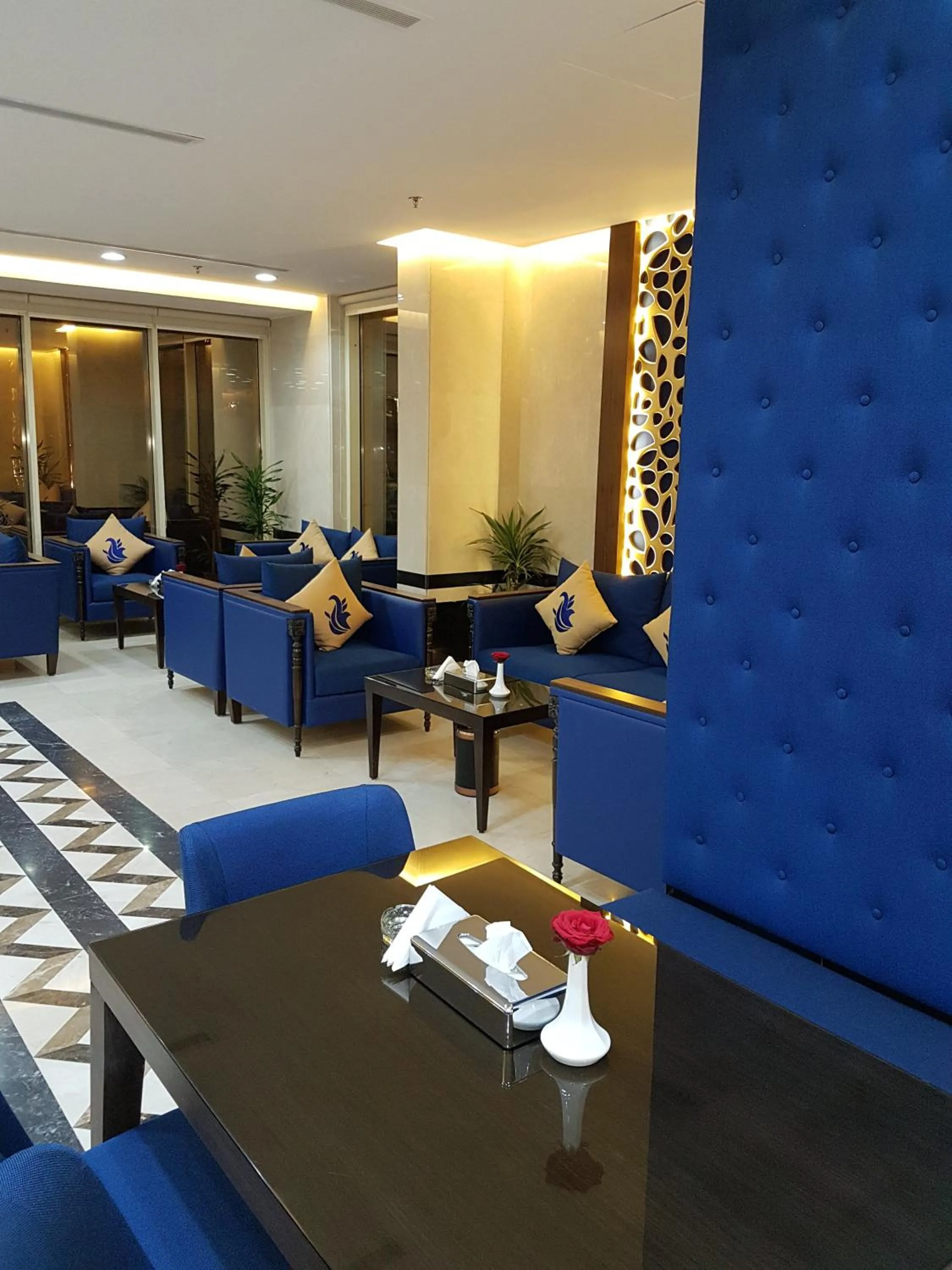 Lobby or reception in Swiss Blue serviced Apartments- Al Zahra