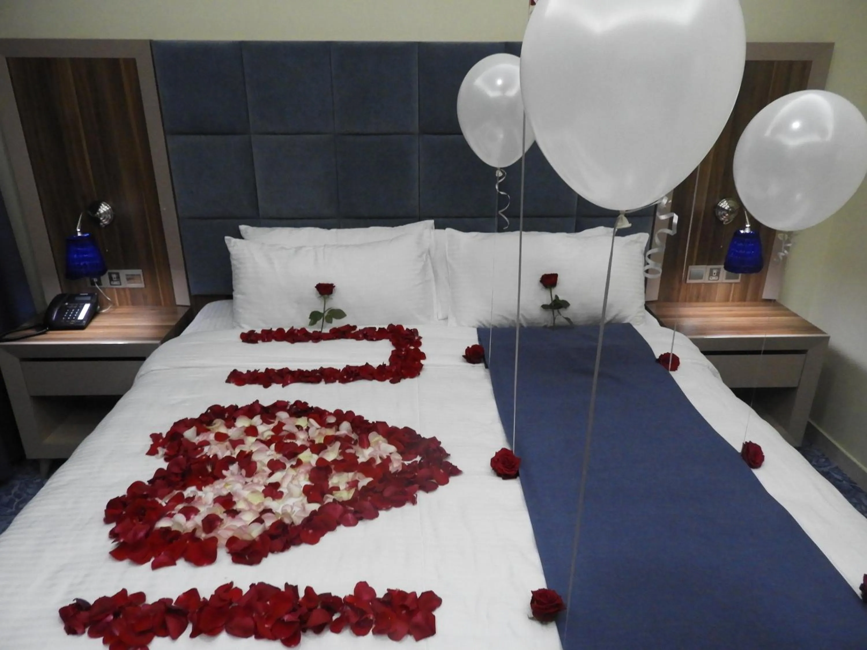 Bed in Swiss Blue serviced Apartments- Al Zahra