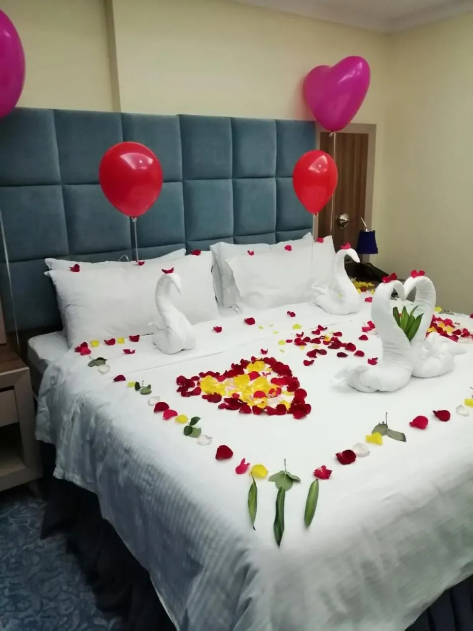 Bed in Swiss Blue serviced Apartments- Al Zahra