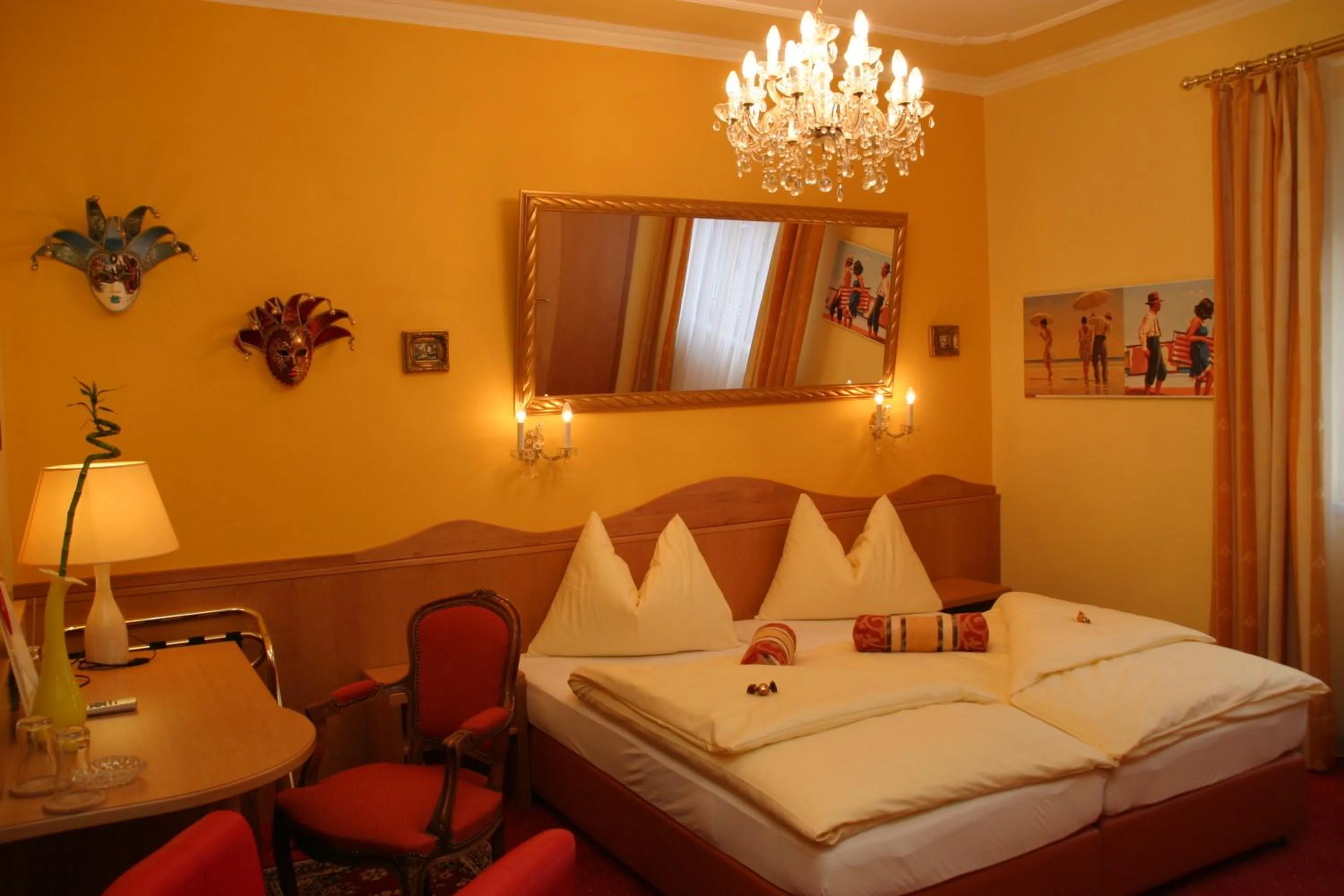 Decorative detail, Bed in City Hotel Neunkirchen