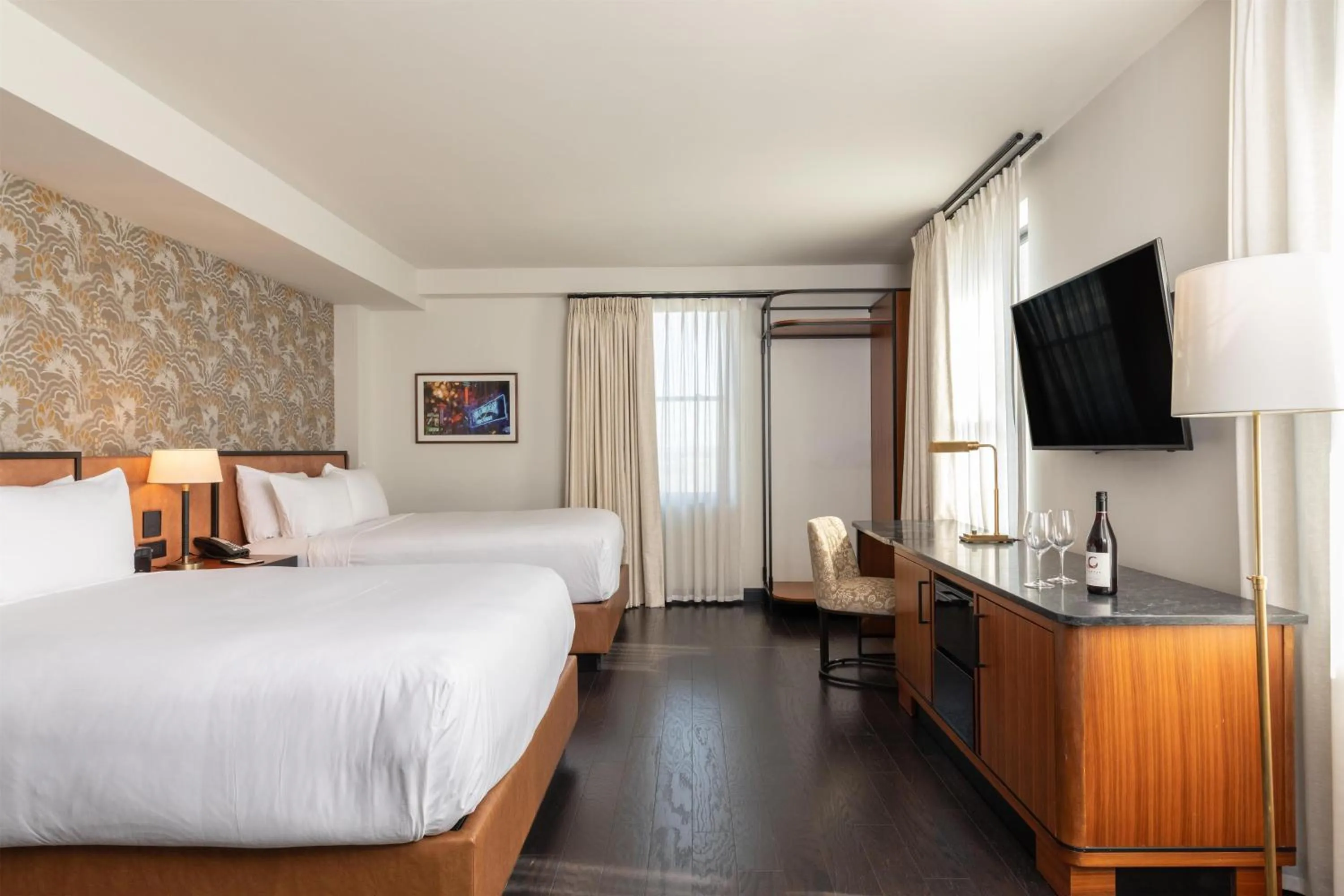 Bedroom, Bed in Holston House Nashville, in The Unbound Collection by Hyatt