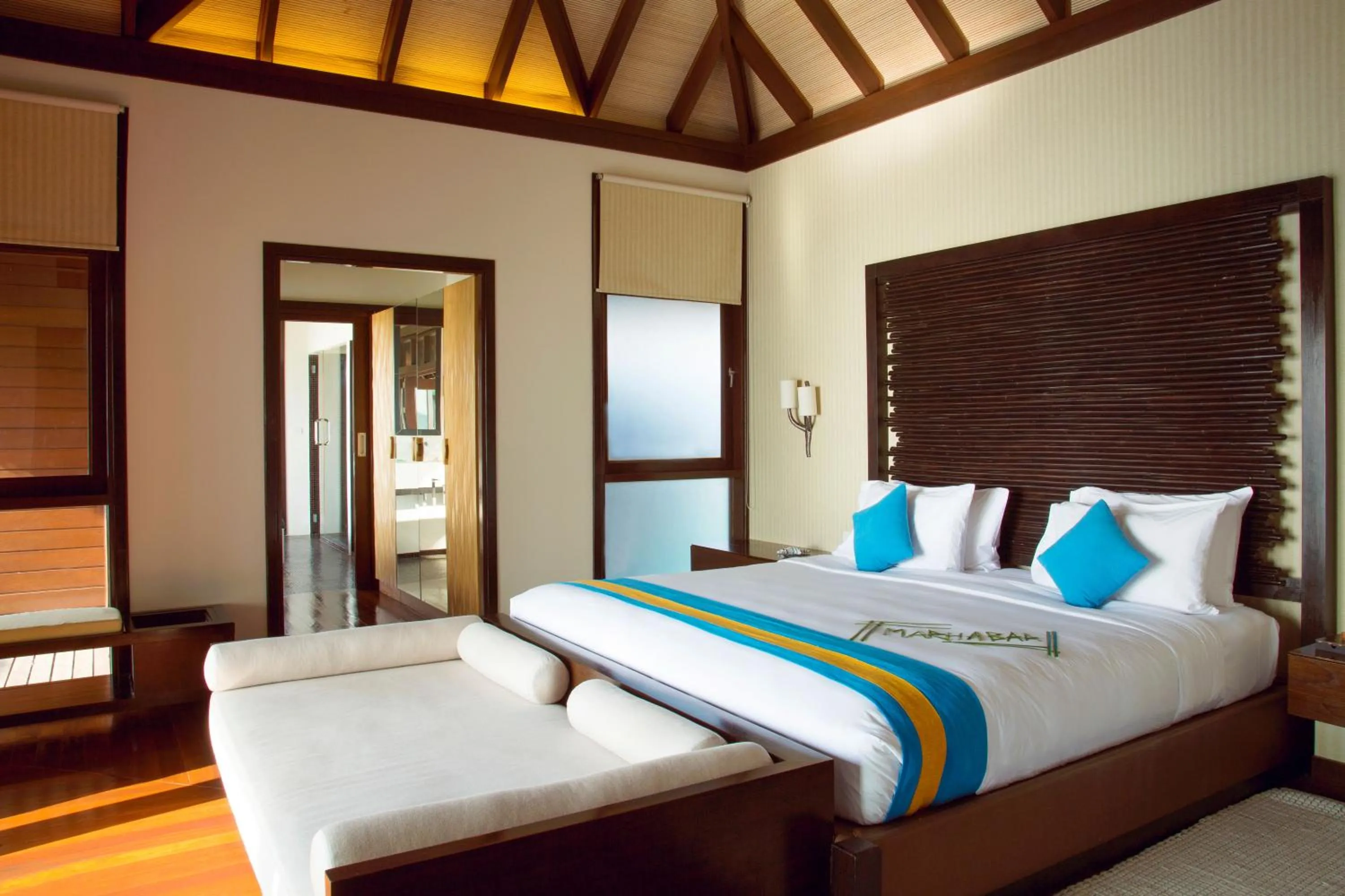 Bedroom, Bed in Coco Bodu Hithi - 50 percent off shared roundtrip Speedboat for stays from 1 Sep to 23 Dec 2025