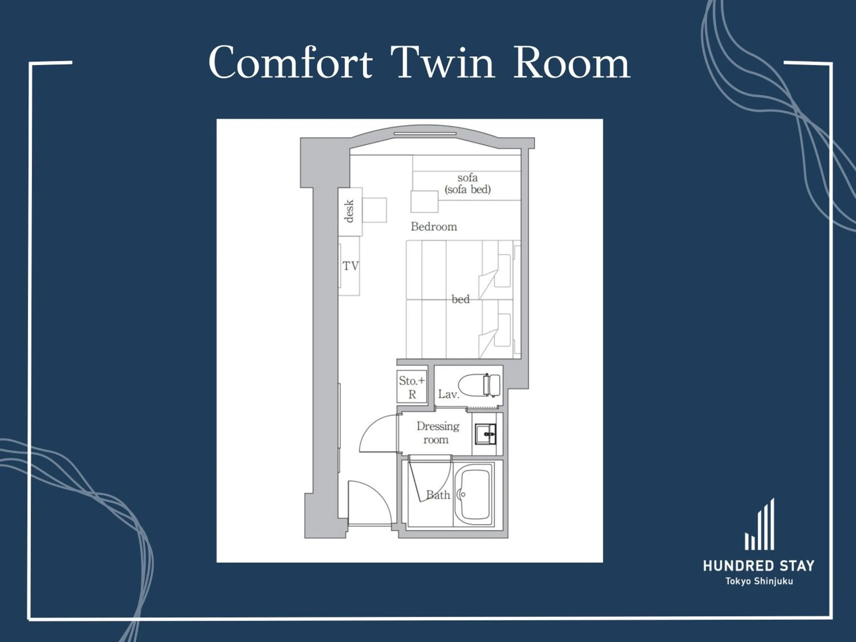 Floor plan in Hundred Stay Tokyo Shinjuku