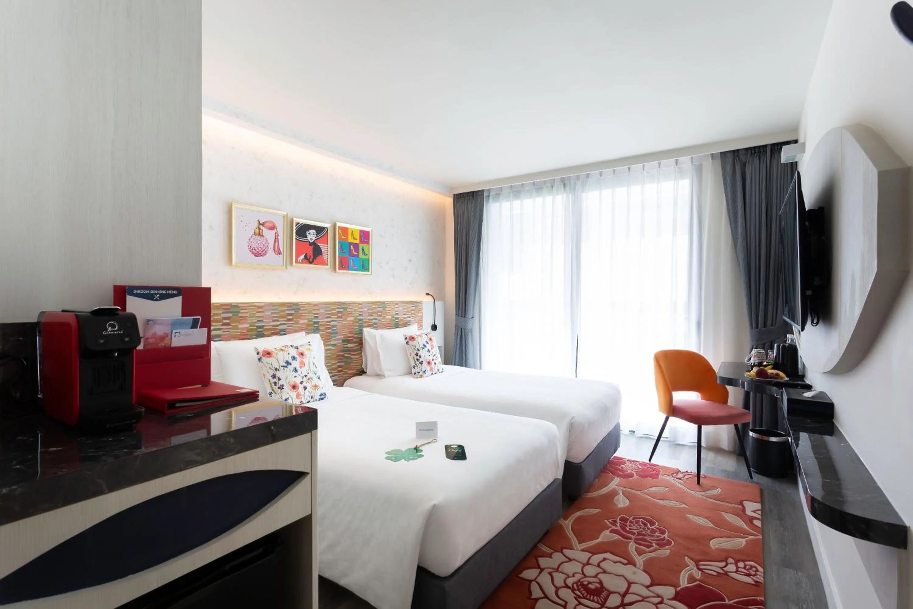 Bedroom, Bed in Hotel Clover Patong Phuket - SHA Plus