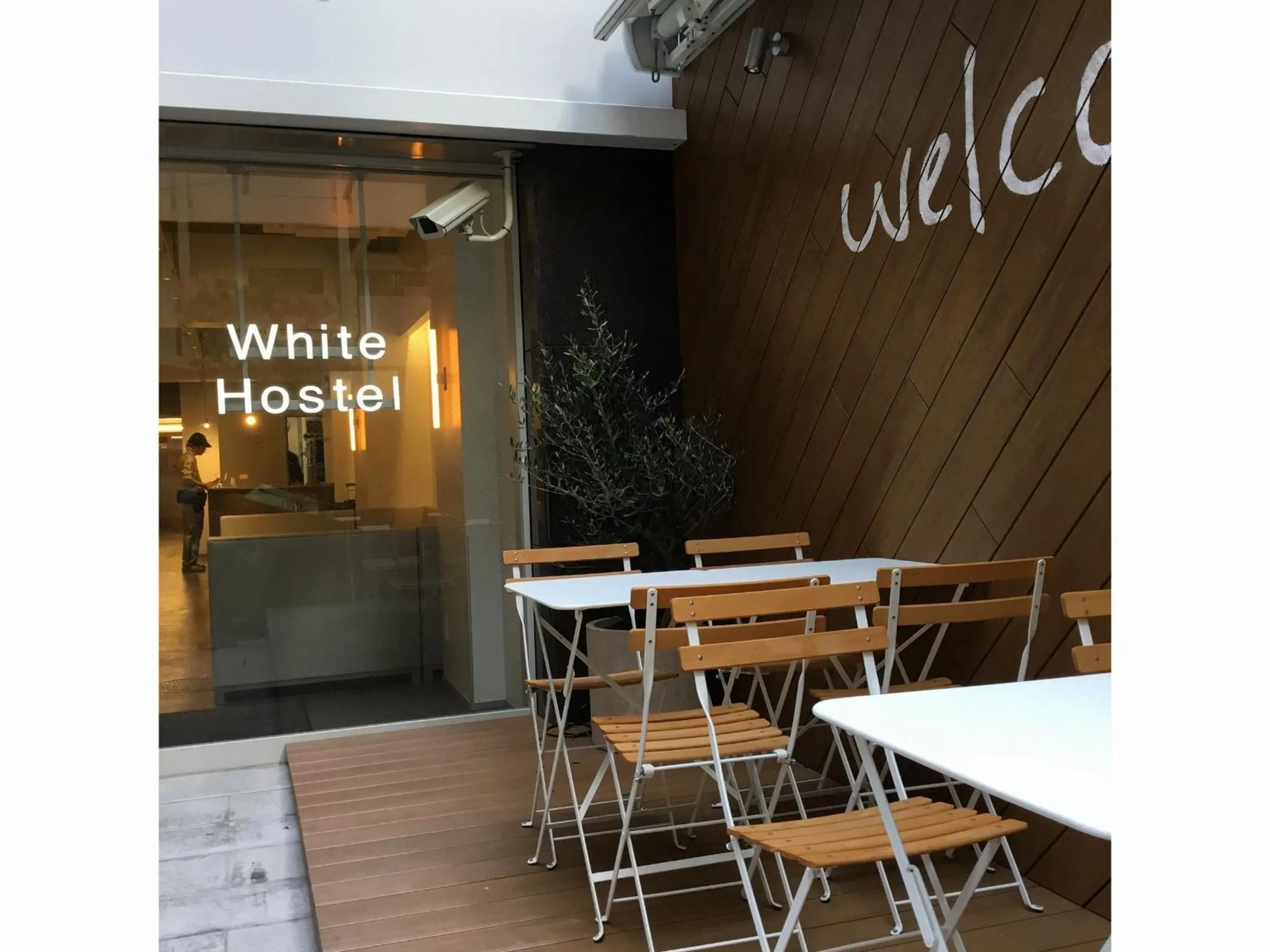 Facade/entrance in White Hostel Shinsaibashi