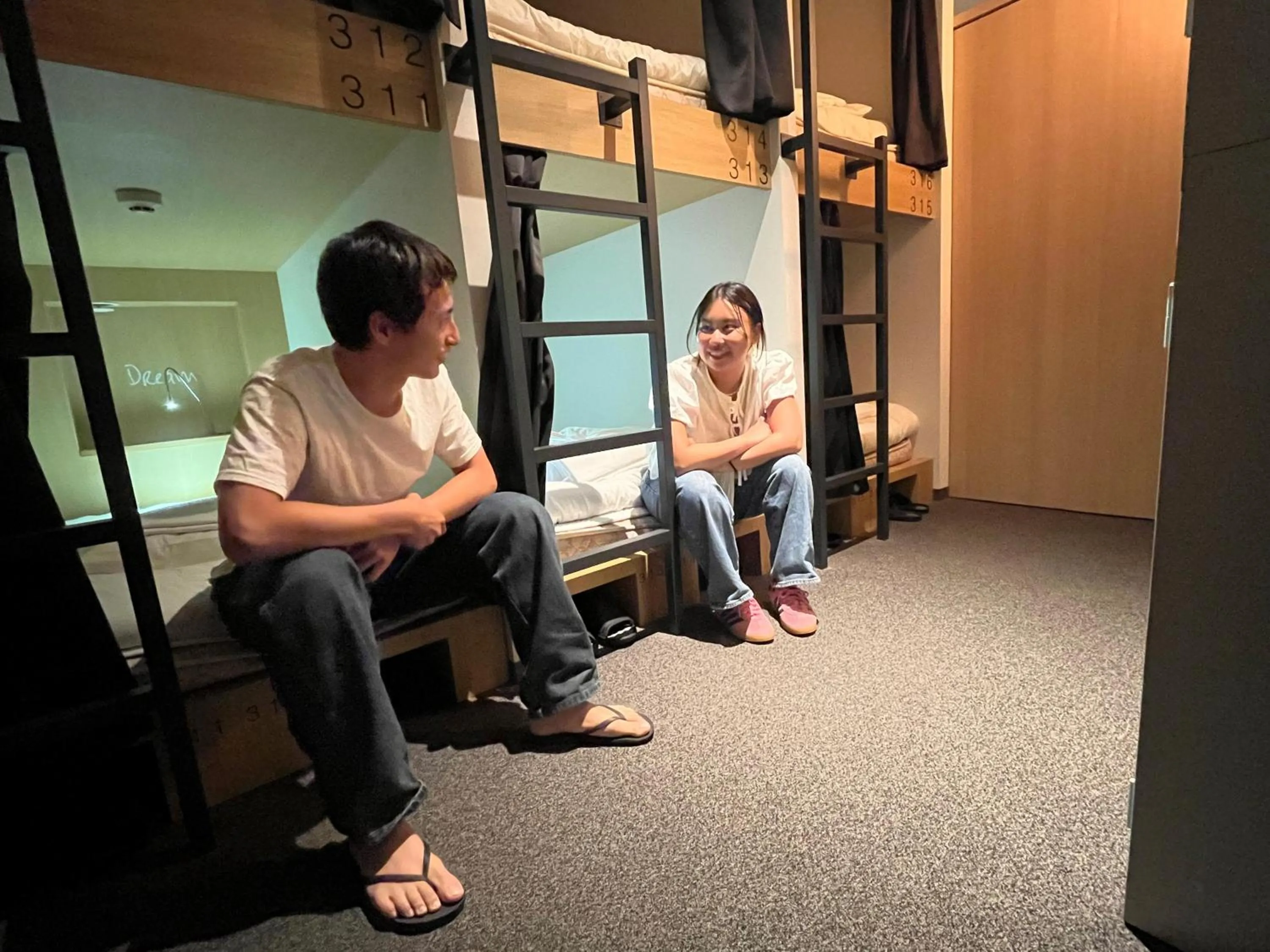 Guests in White Hostel Shinsaibashi