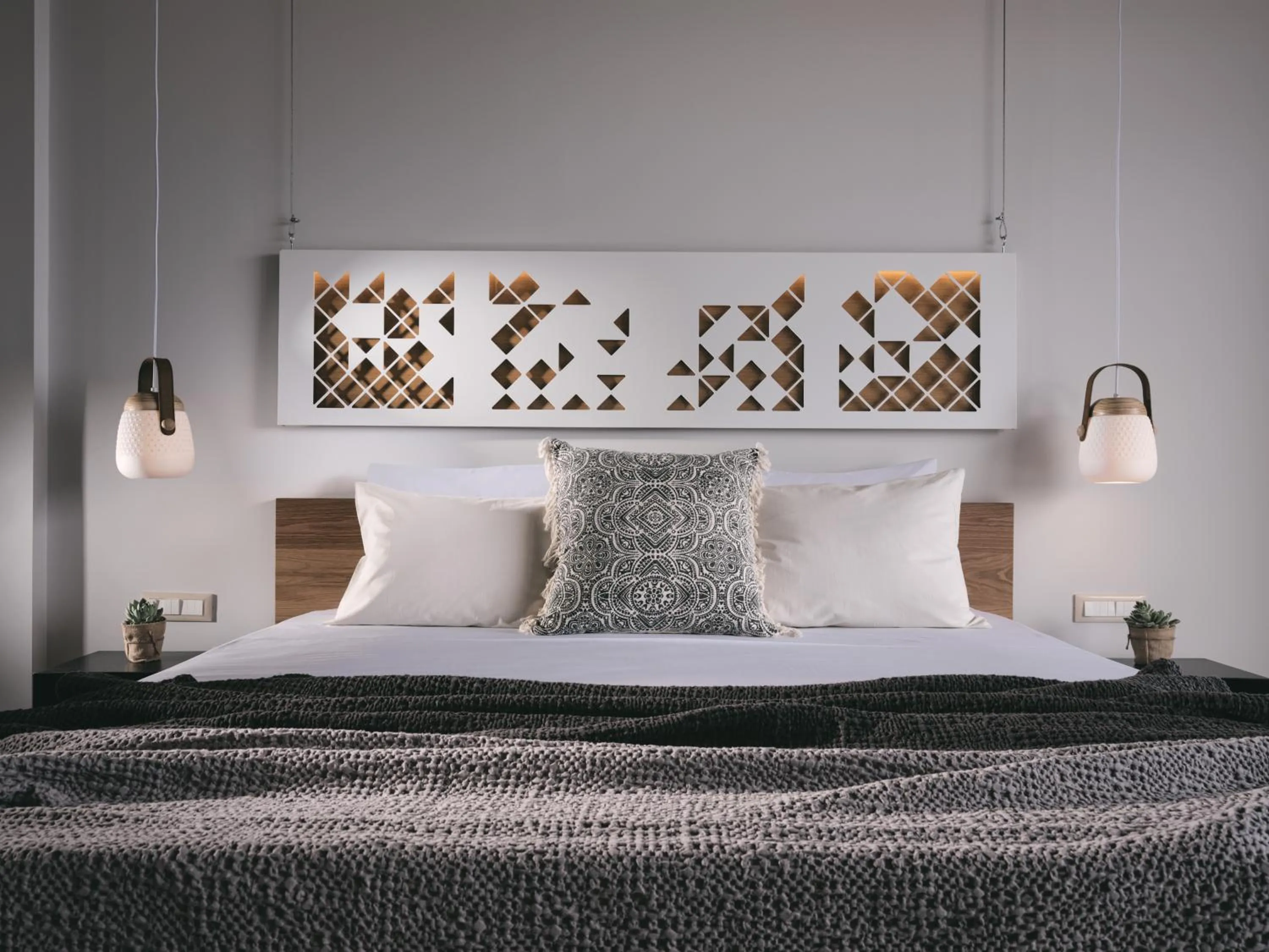 Bed in Hotel St.John Suites Adults Only