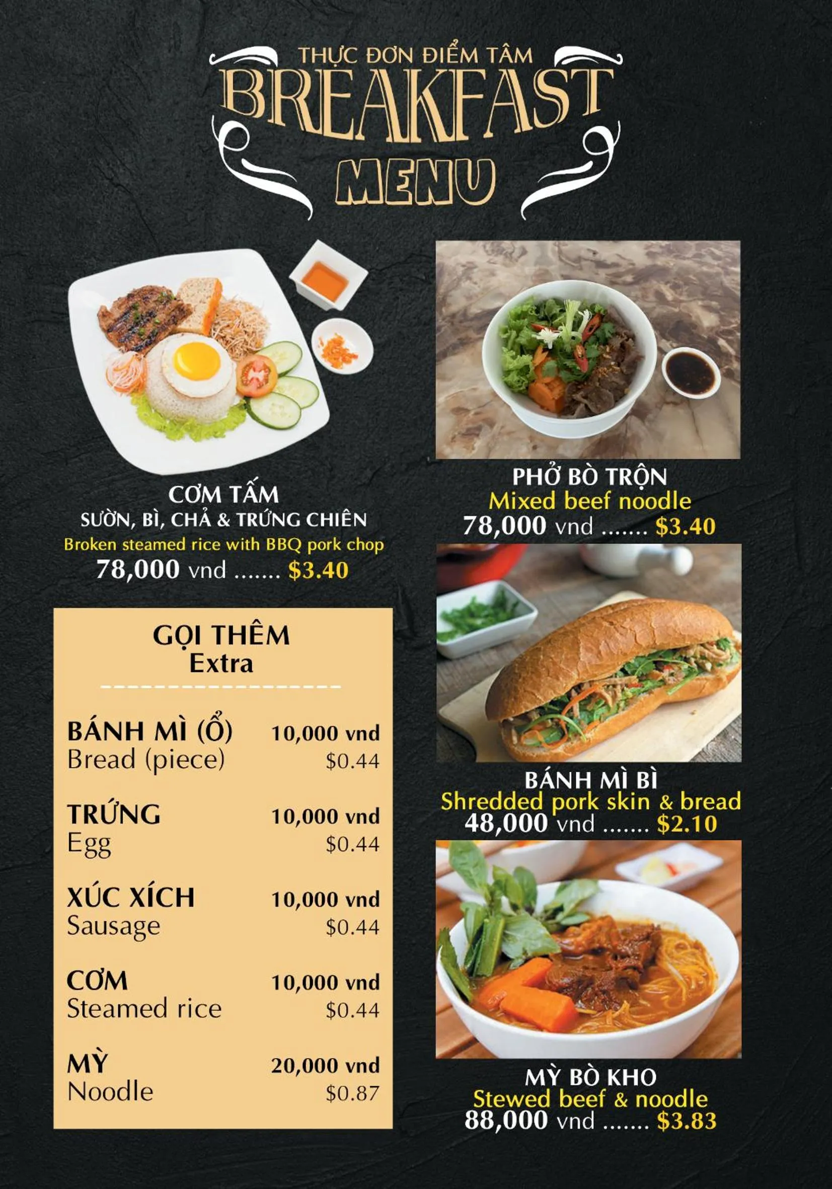 Food and drinks in Phung Hung Boutique Hotel