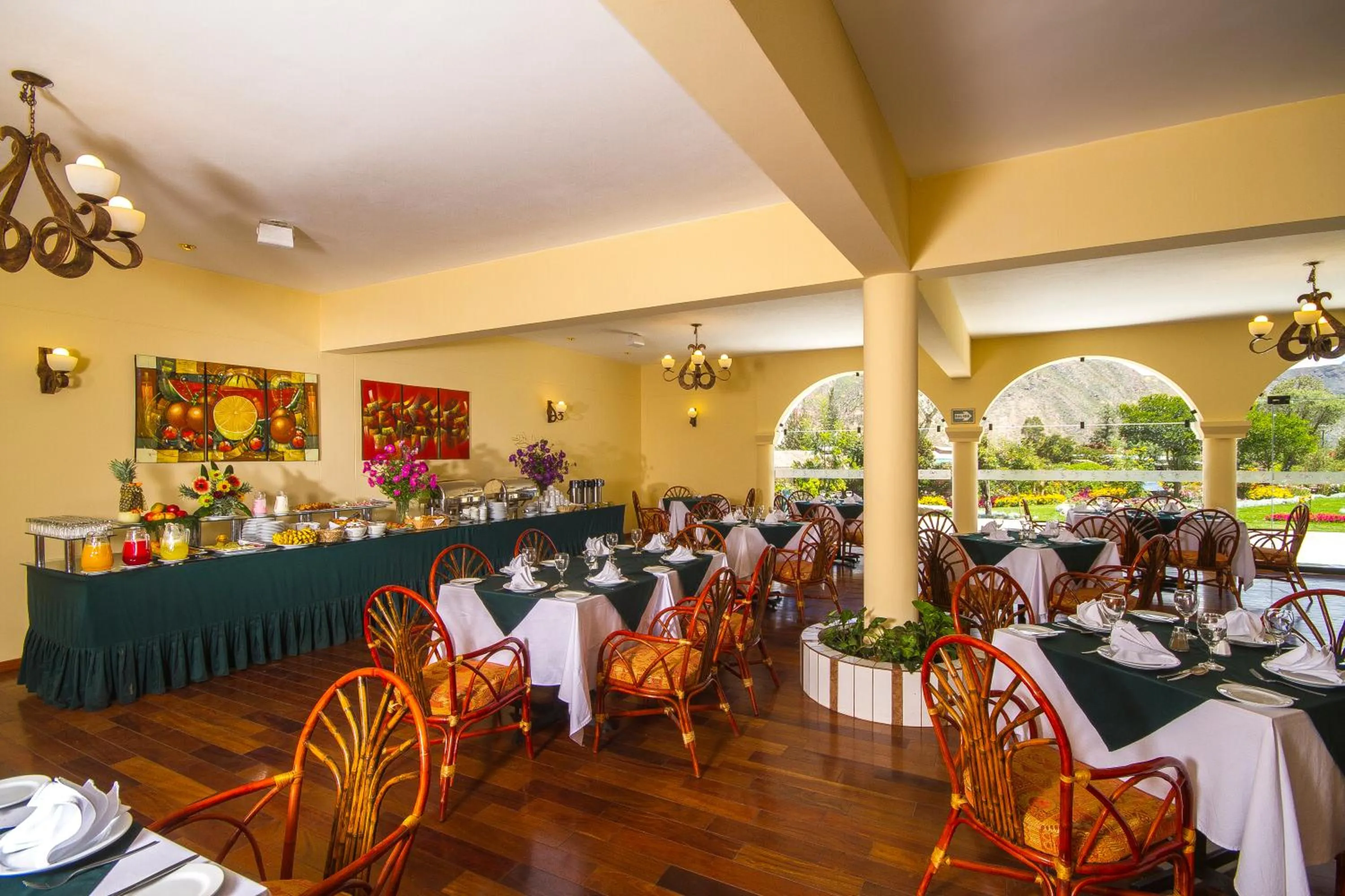 Buffet breakfast in Hotel Agustos Urubamba