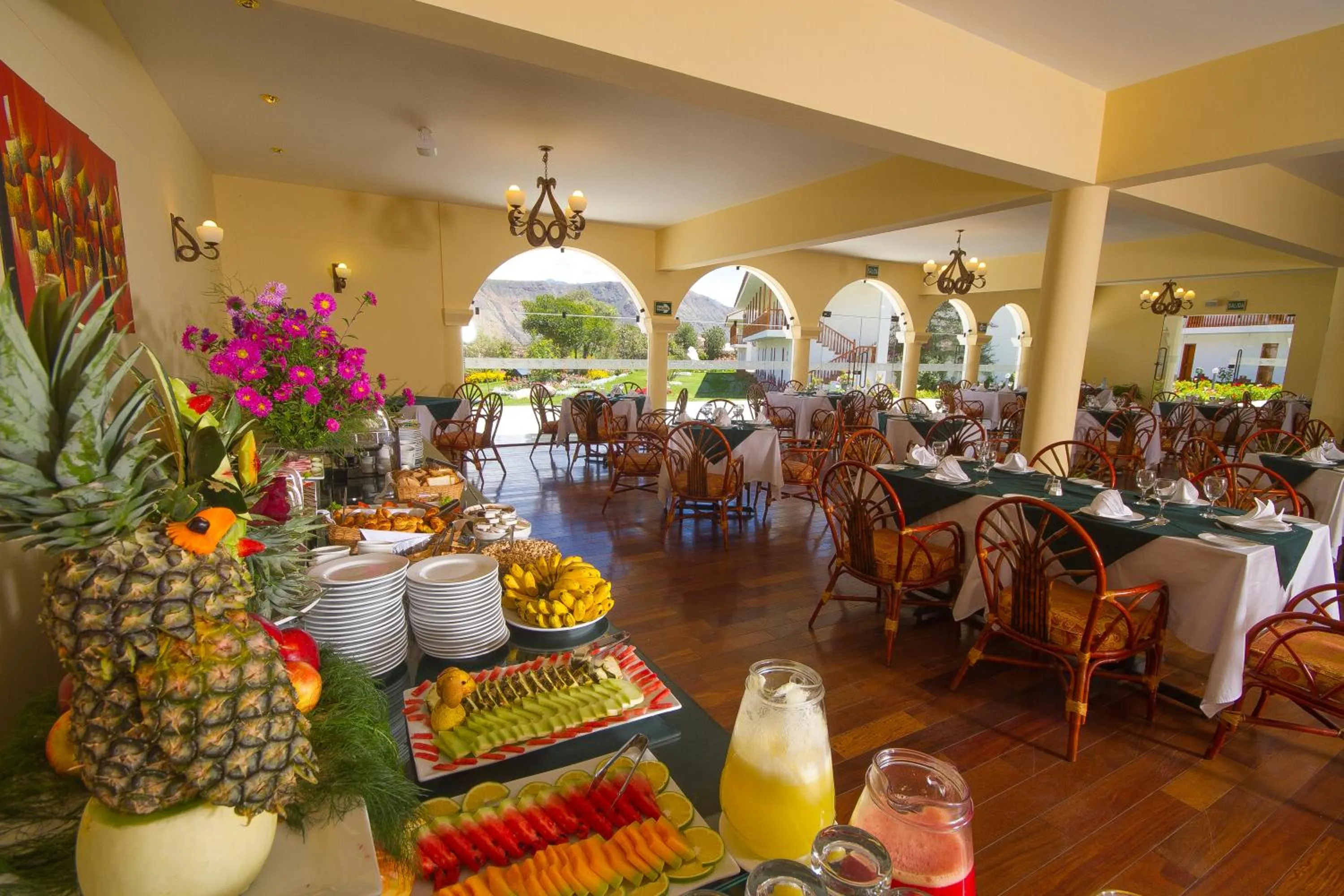 Buffet breakfast in Hotel Agustos Urubamba