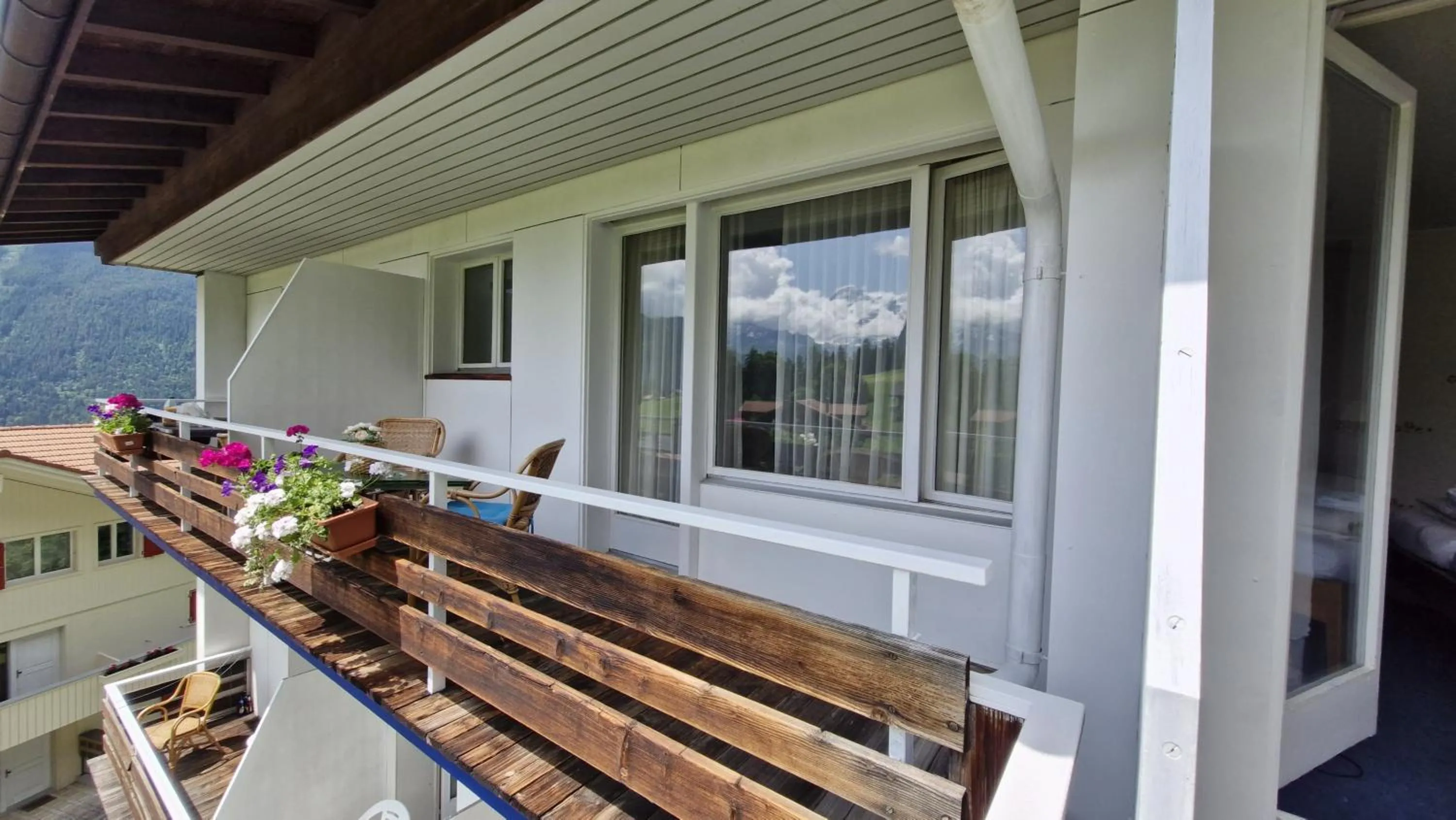 Balcony/Terrace in Guest Rooms with a great view at Residence Brunner