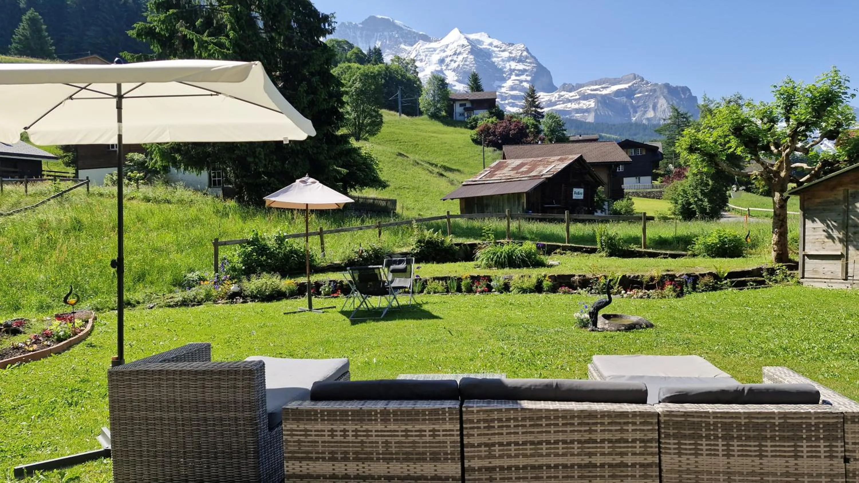 Patio in Guest Rooms with a great view at Residence Brunner