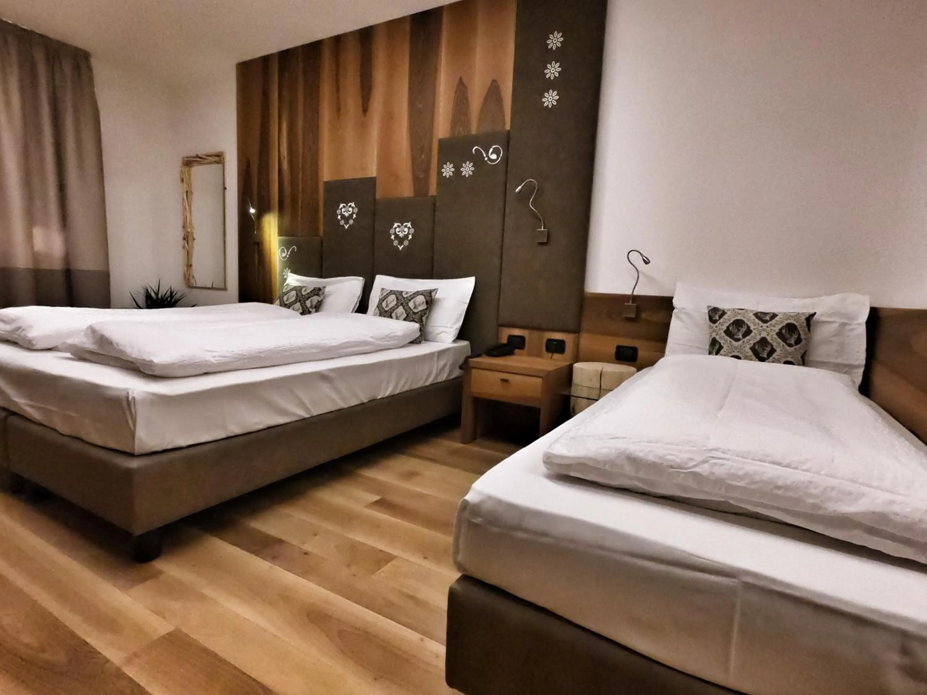 Bed in Hotel Cristallo