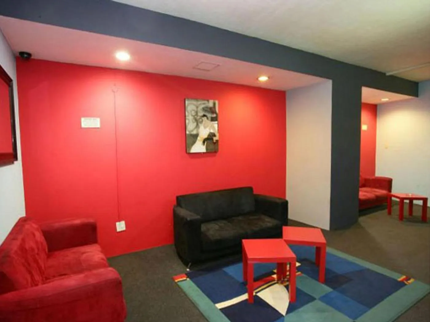 Communal lounge/ TV room in Riviera Hotel Durban