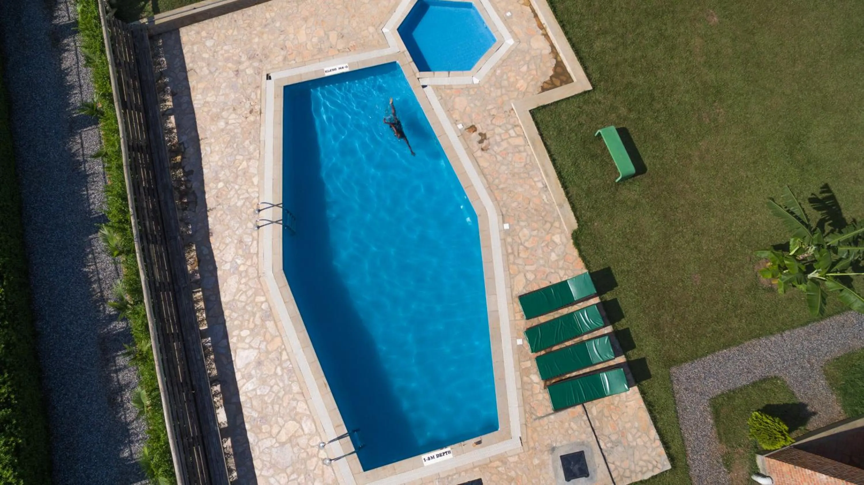 Pool view in Buvi Lodge Limited