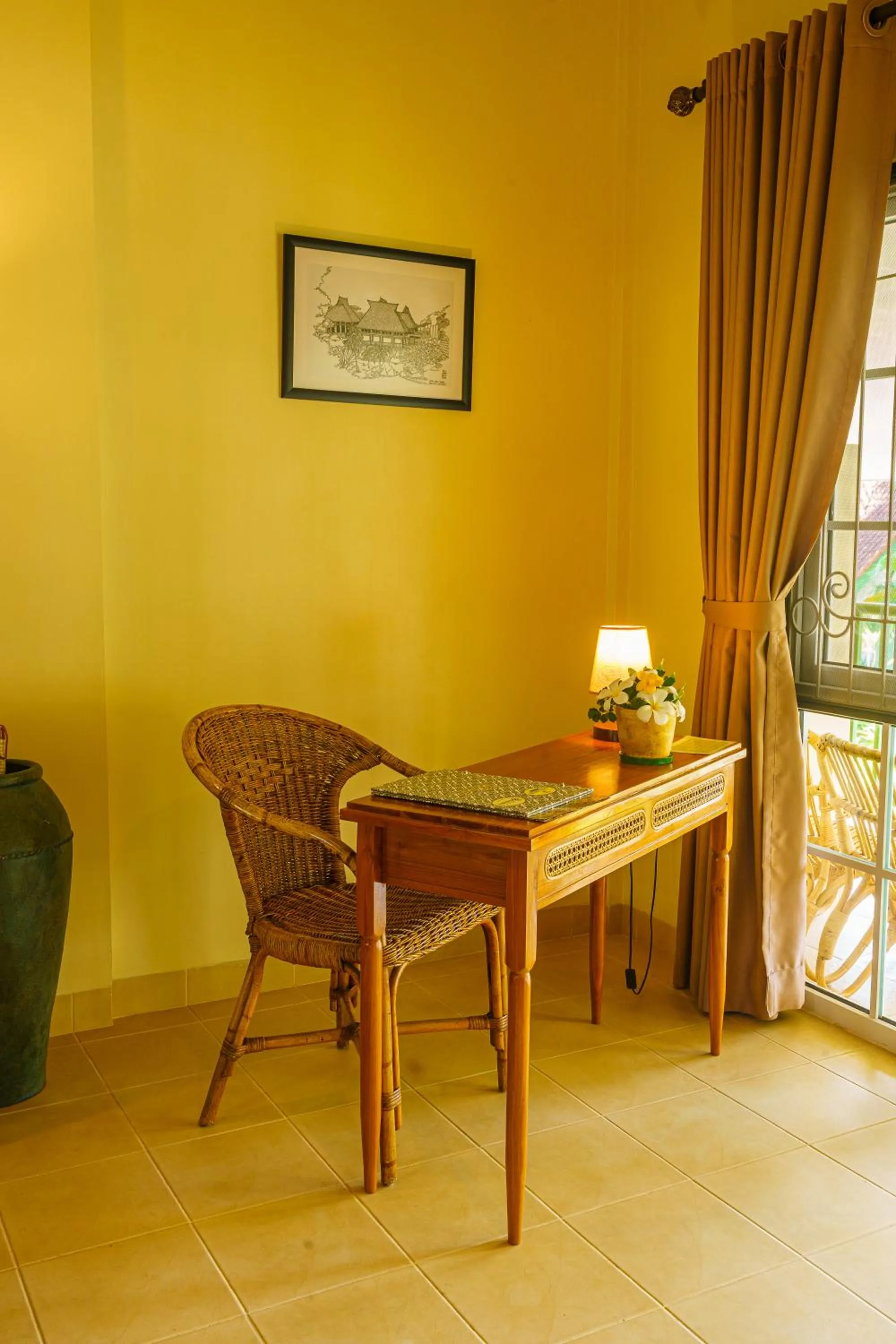 Seating area in Hotel Deli River and Restaurant Omlandia