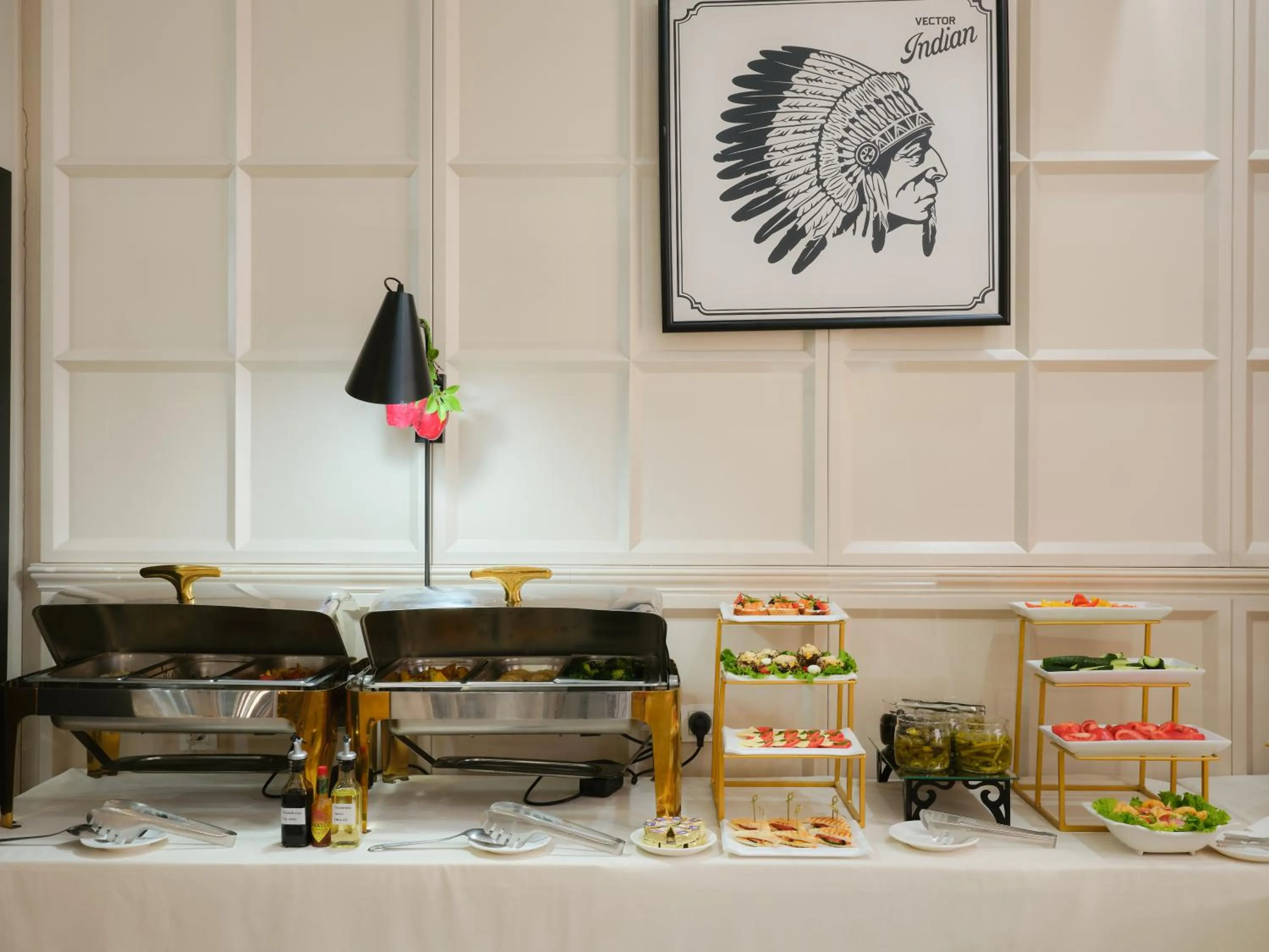 Buffet breakfast in Madison Ave Hotel Bishkek