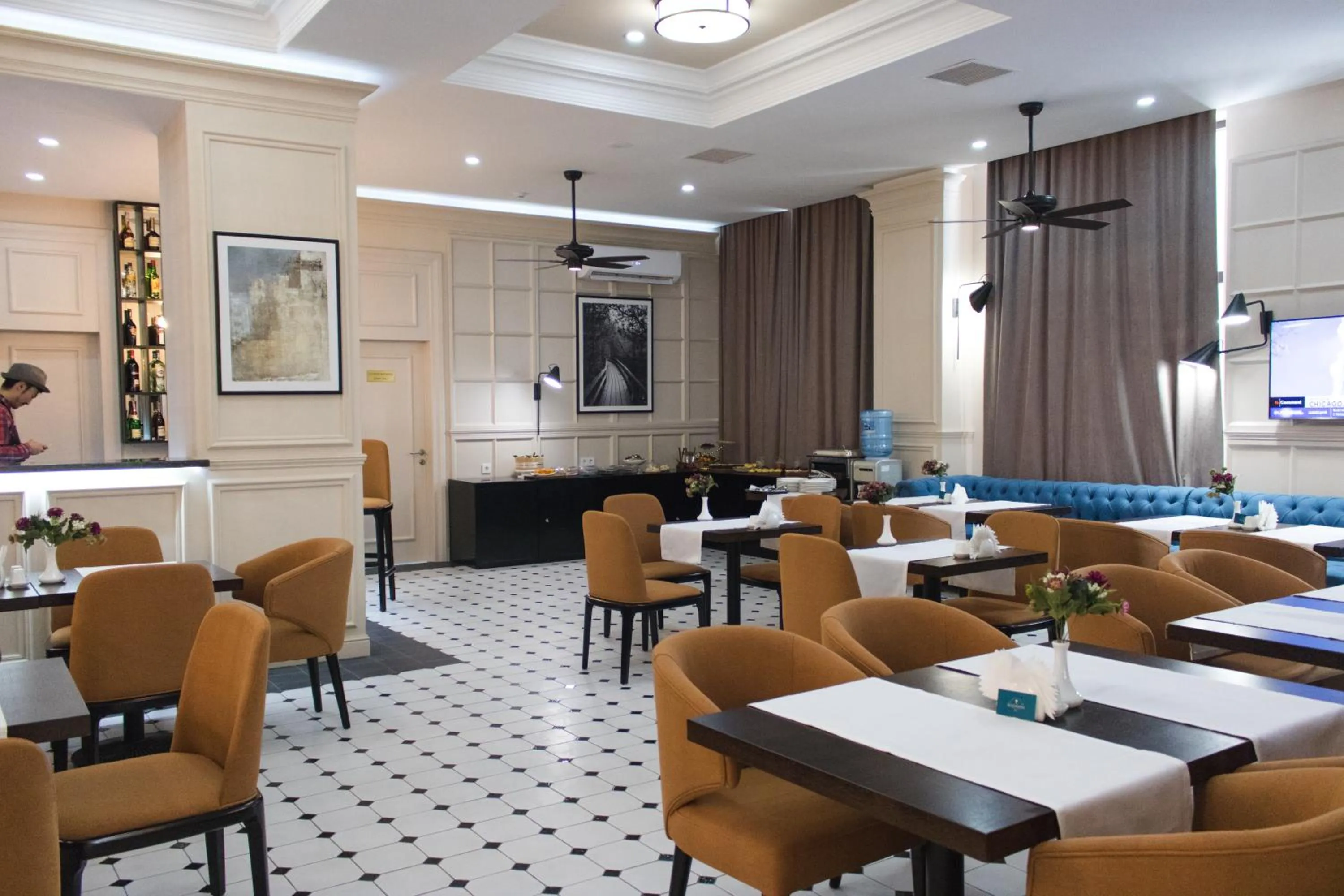 Buffet breakfast in Madison Ave Hotel Bishkek