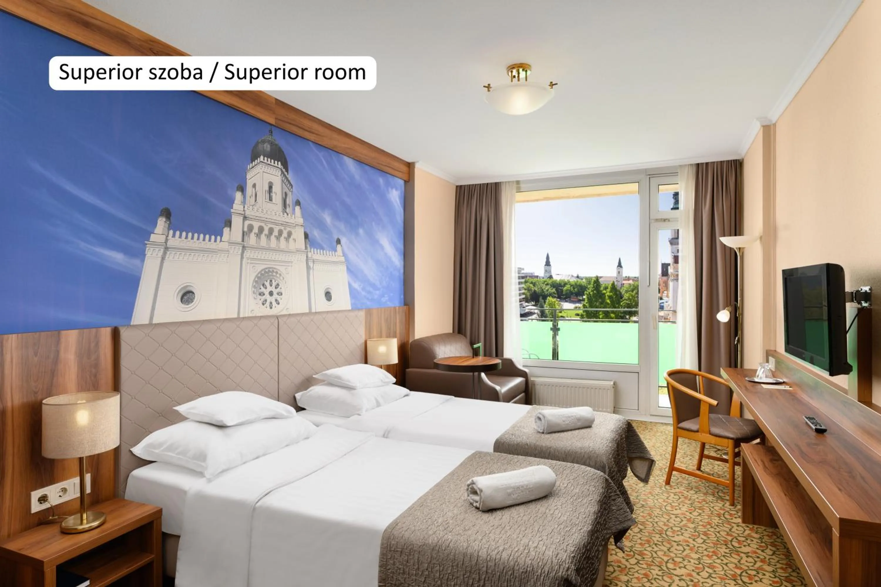 Bed in Aranyhomok Hotel Business & Relax