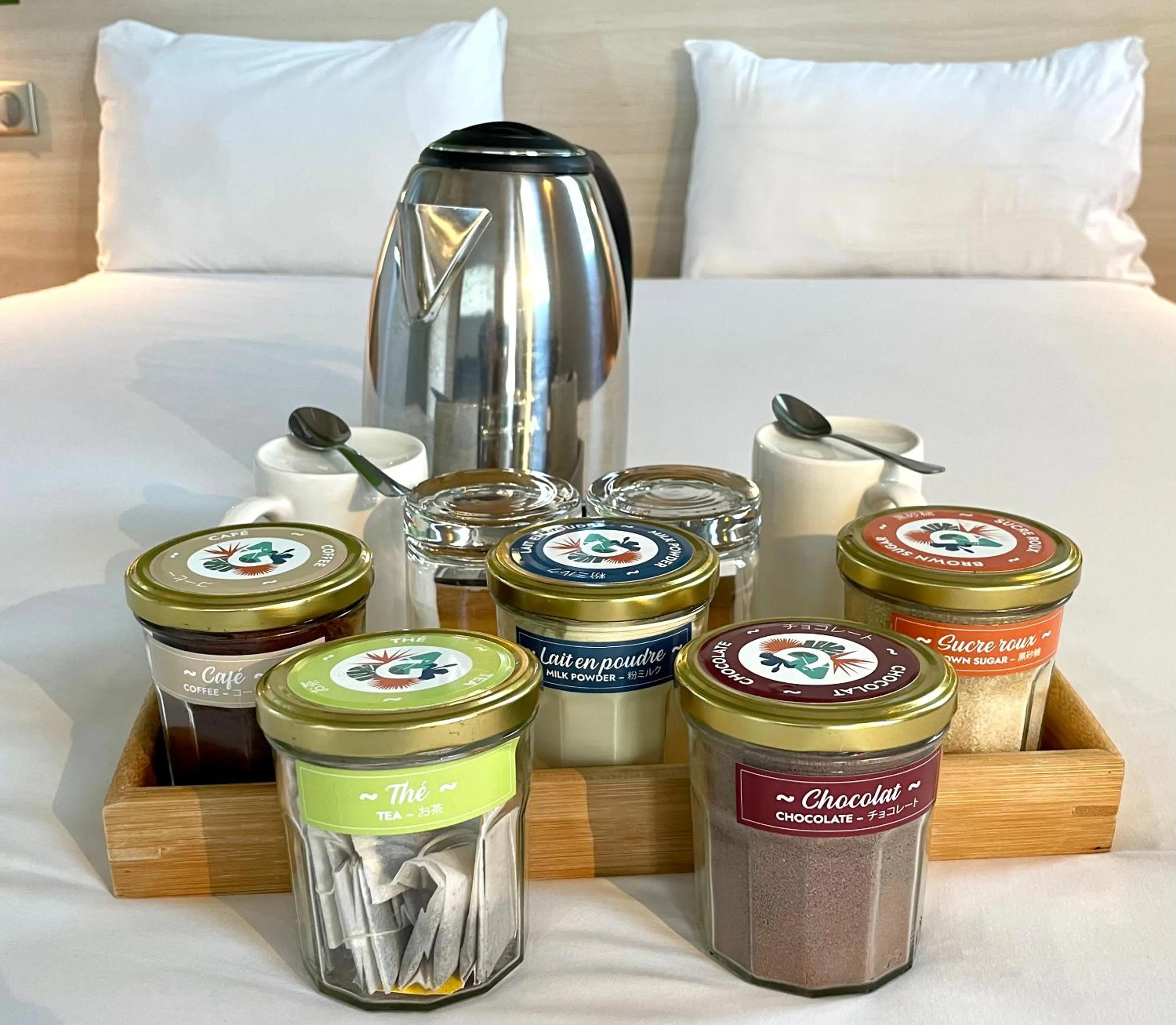 Coffee/tea facilities, Bed in Gondwana City Green