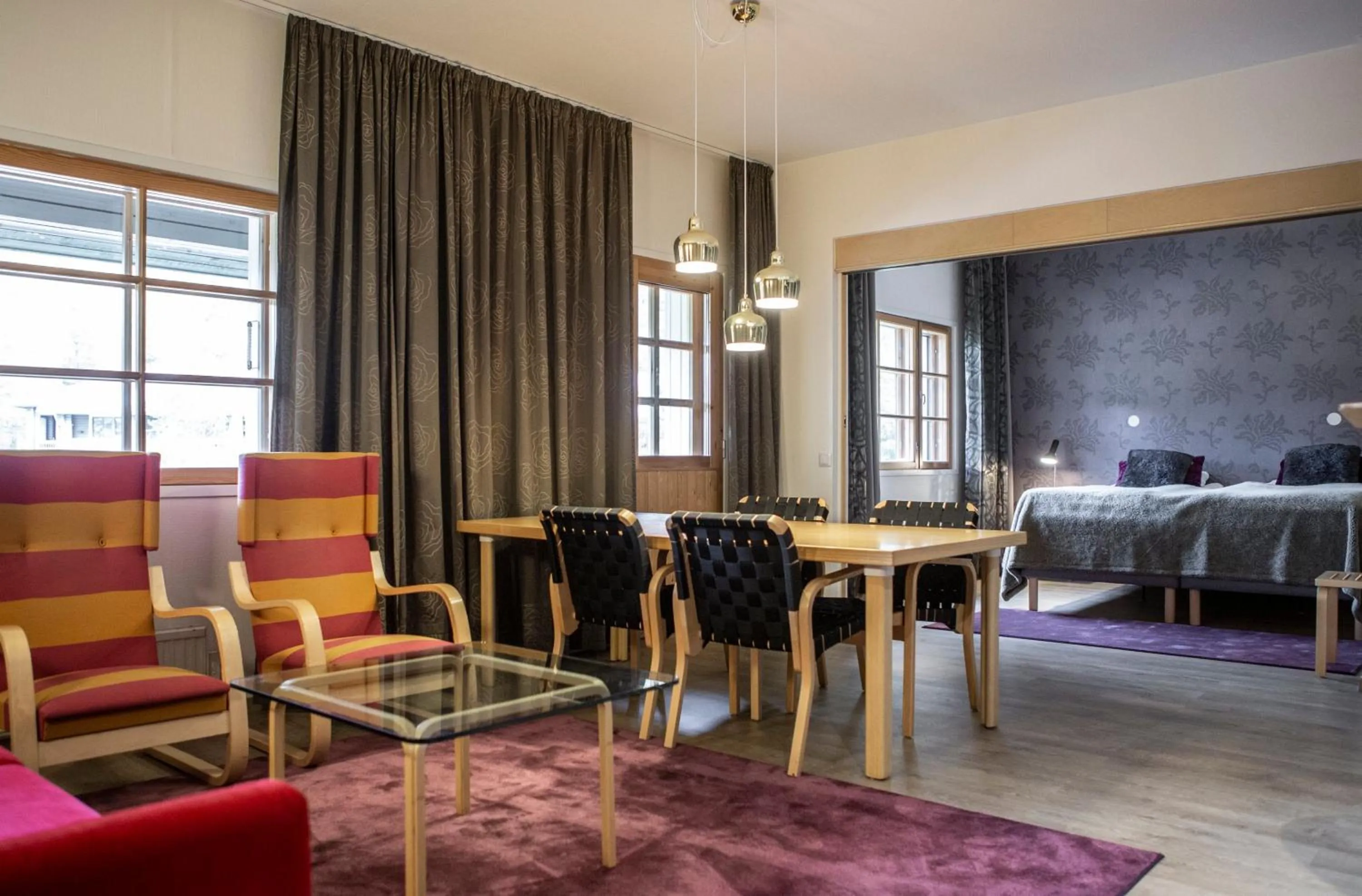 Seating area, Bed in Levi Hotel Spa